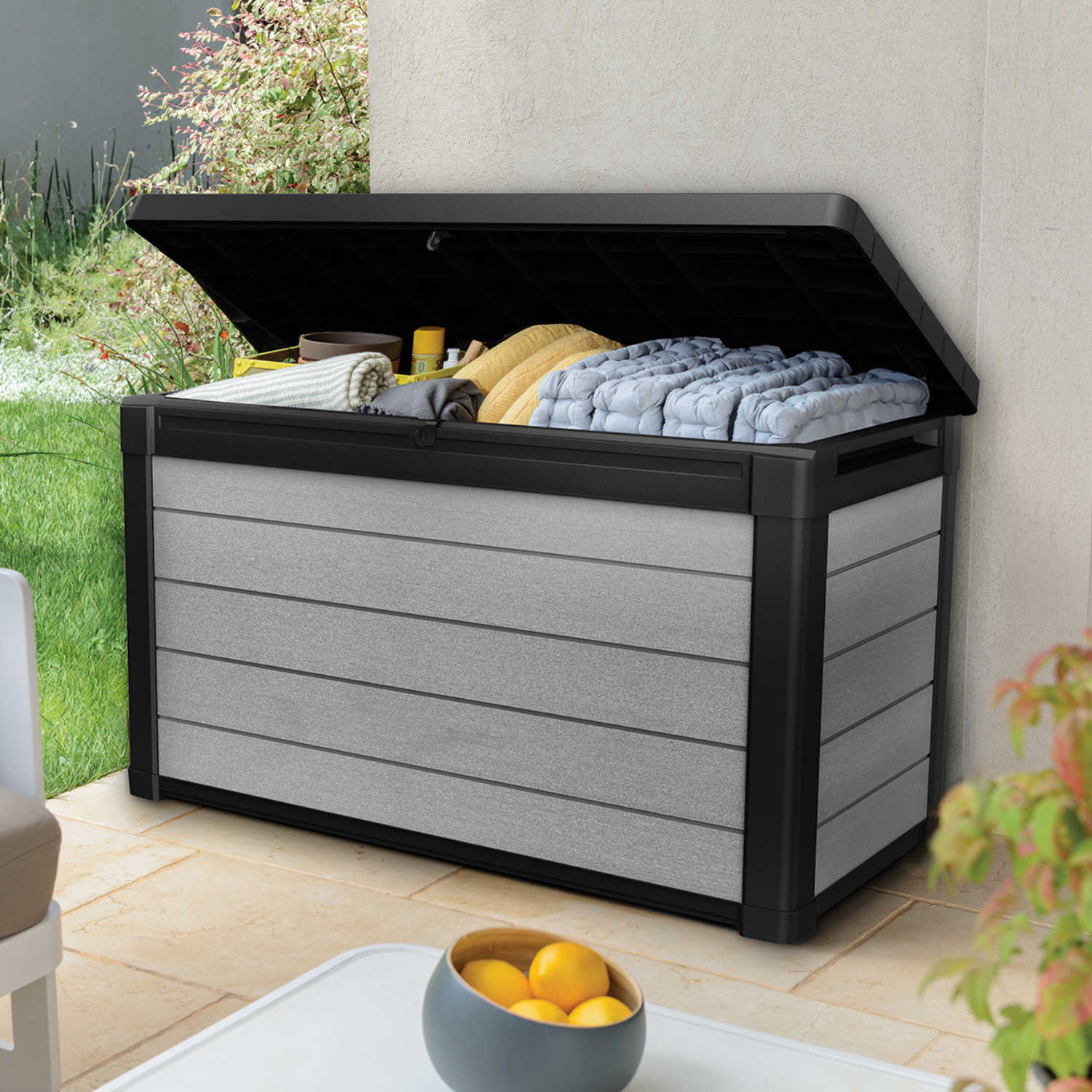 Keter Denali DuoTech 380 L — úložný box 123×62×70 cm, sivý