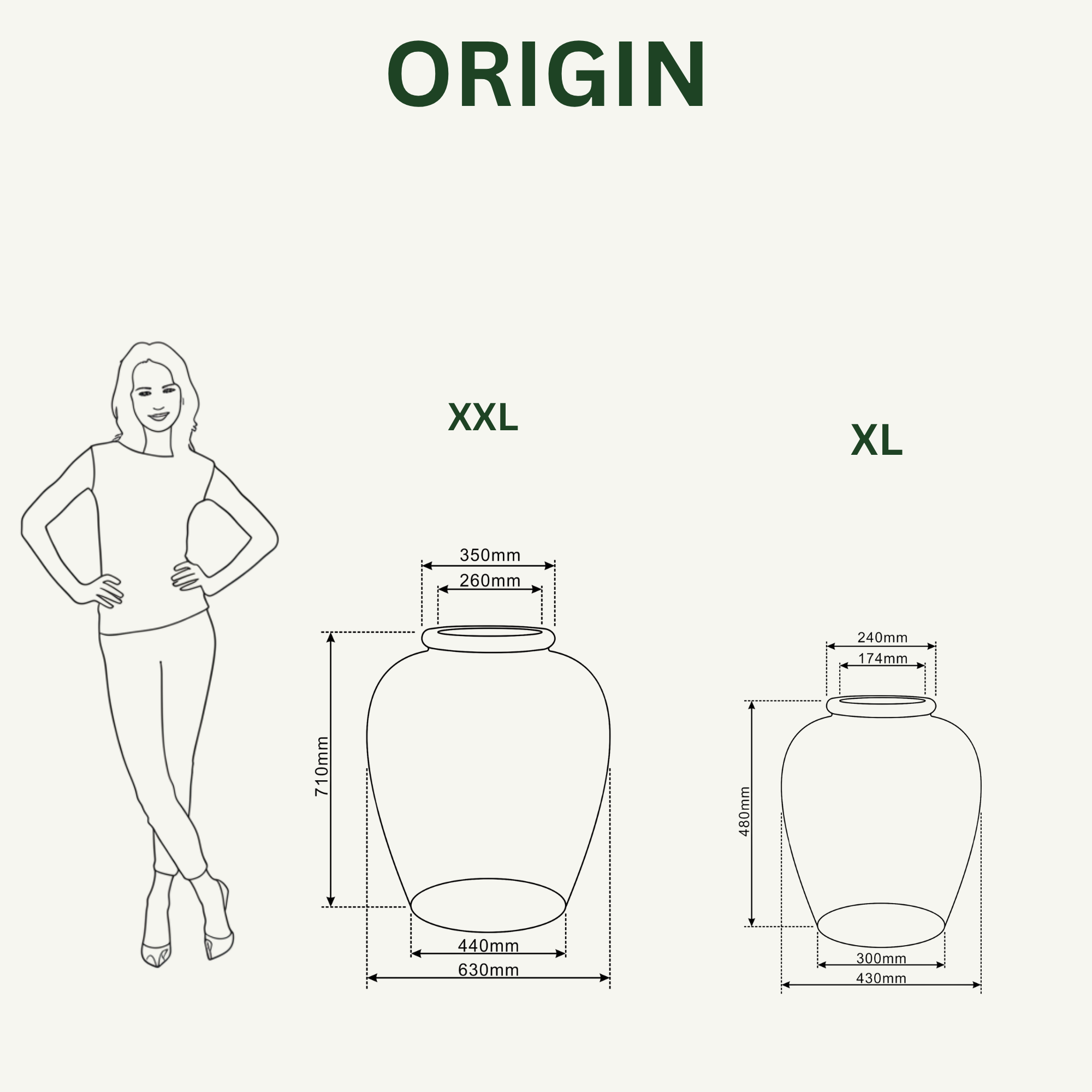 Betónový kvetináč Origin – glazovaný, reliéfna štruktúra