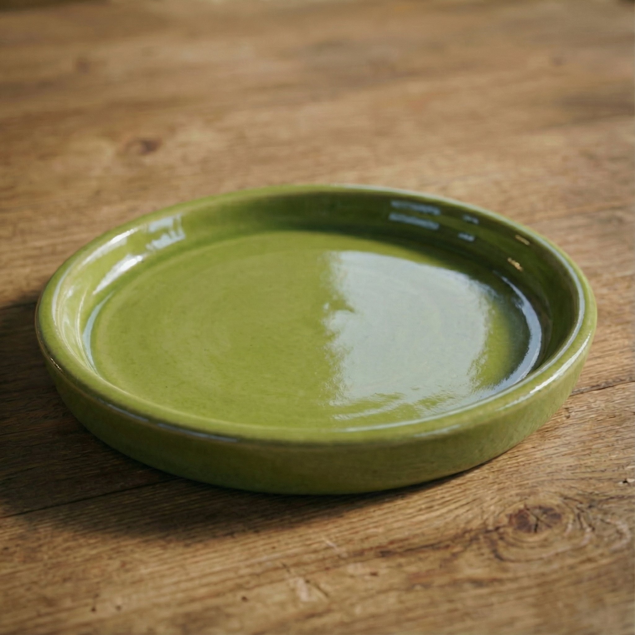 Podmiska pod kvetináč - Olivovo zelená