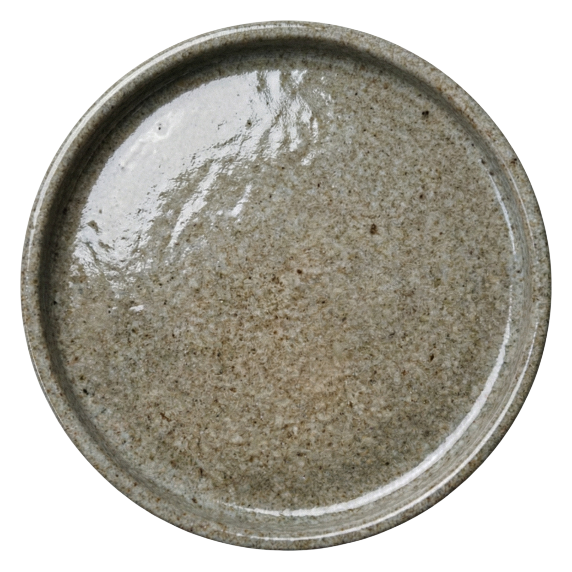 Podmiska pod kvetináč - Tigrovaná biela