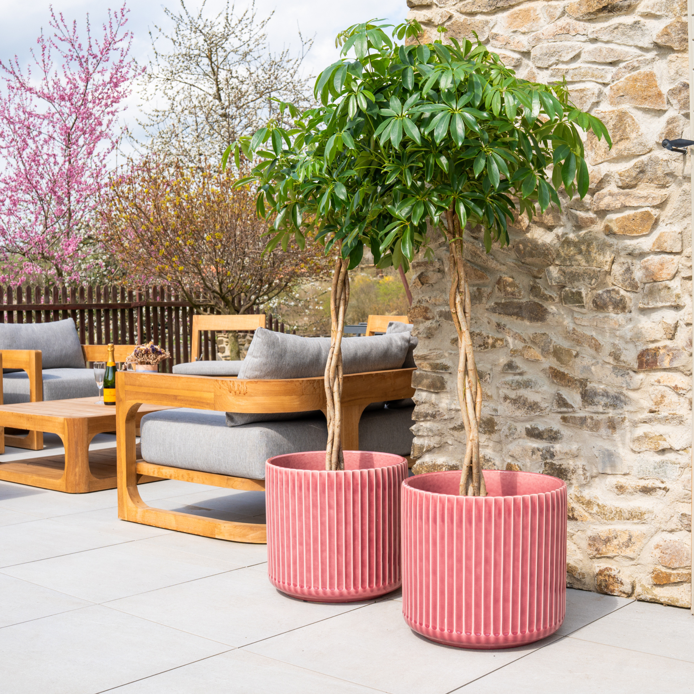 Keramický kvetináč London – Ružový