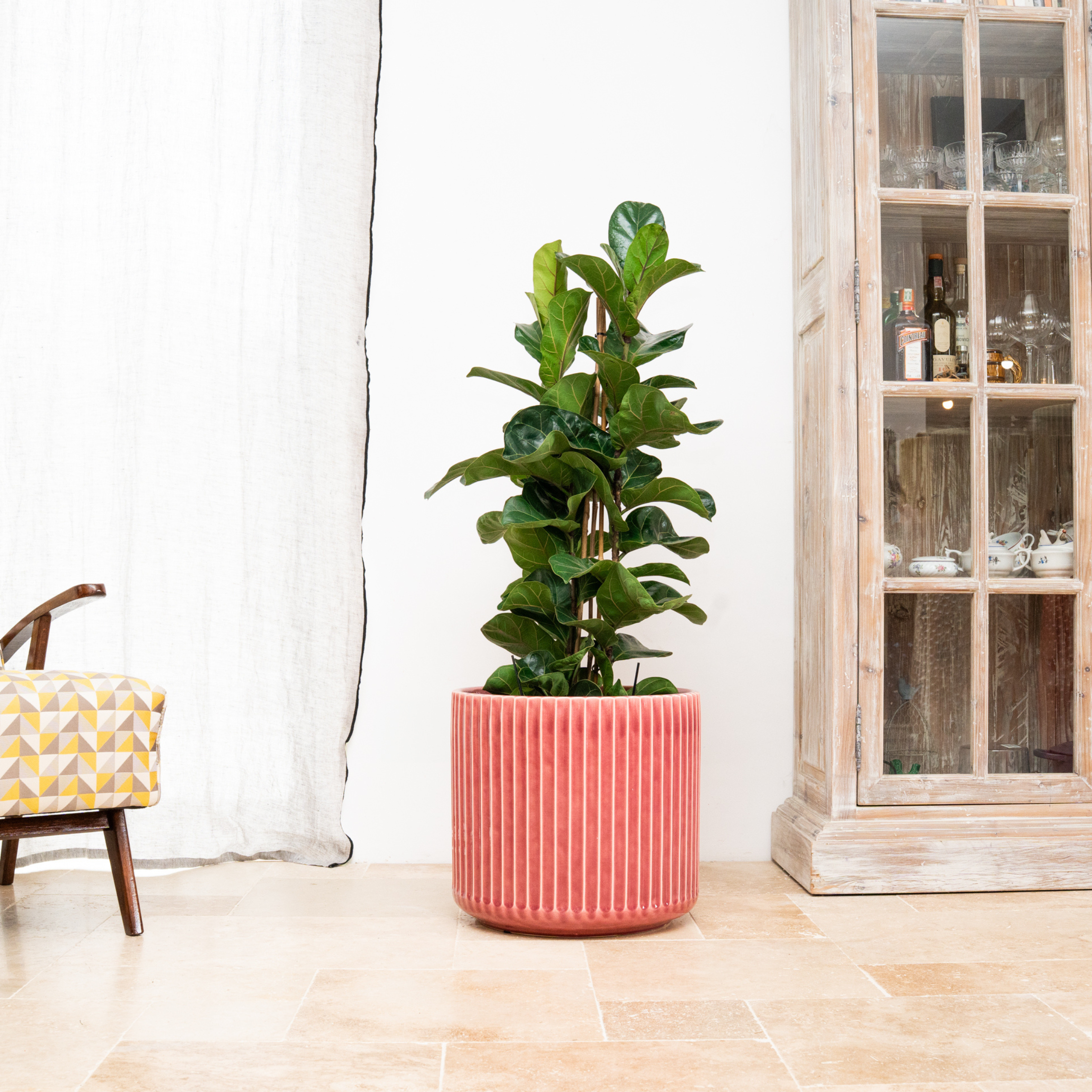 Keramický kvetináč LONDON Růžový – štýl Provence, robustný a elegantný
