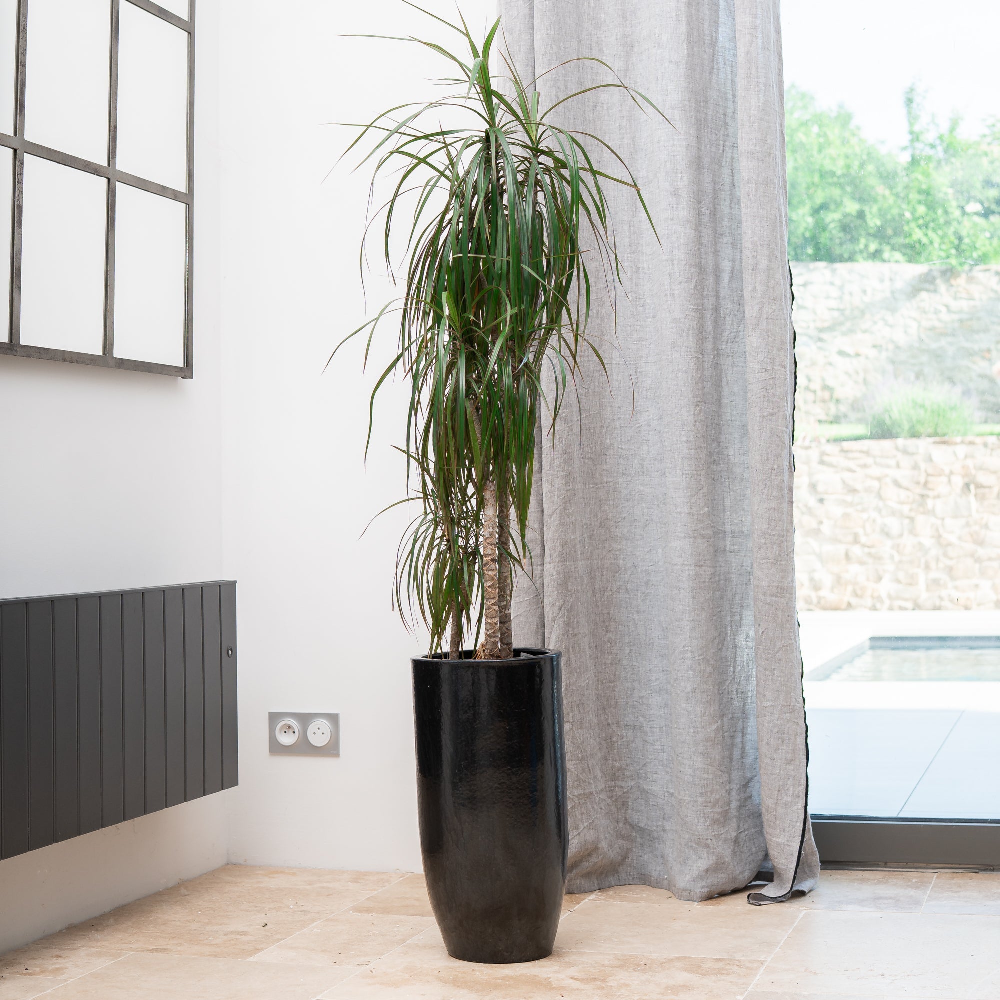 Keramicky kvetináč Athena - Čierny