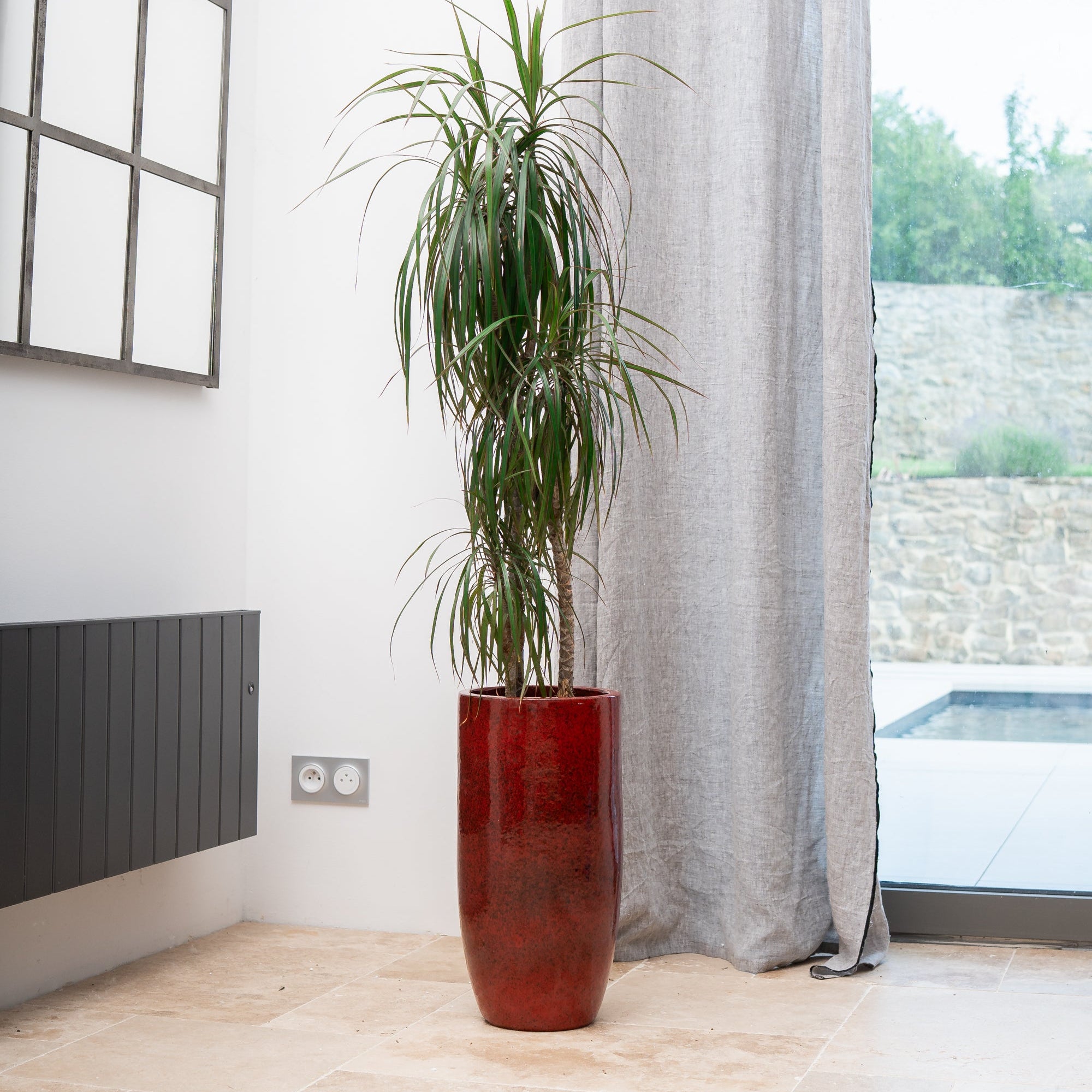 Keramicky kvetináč Athena - Tropická červená