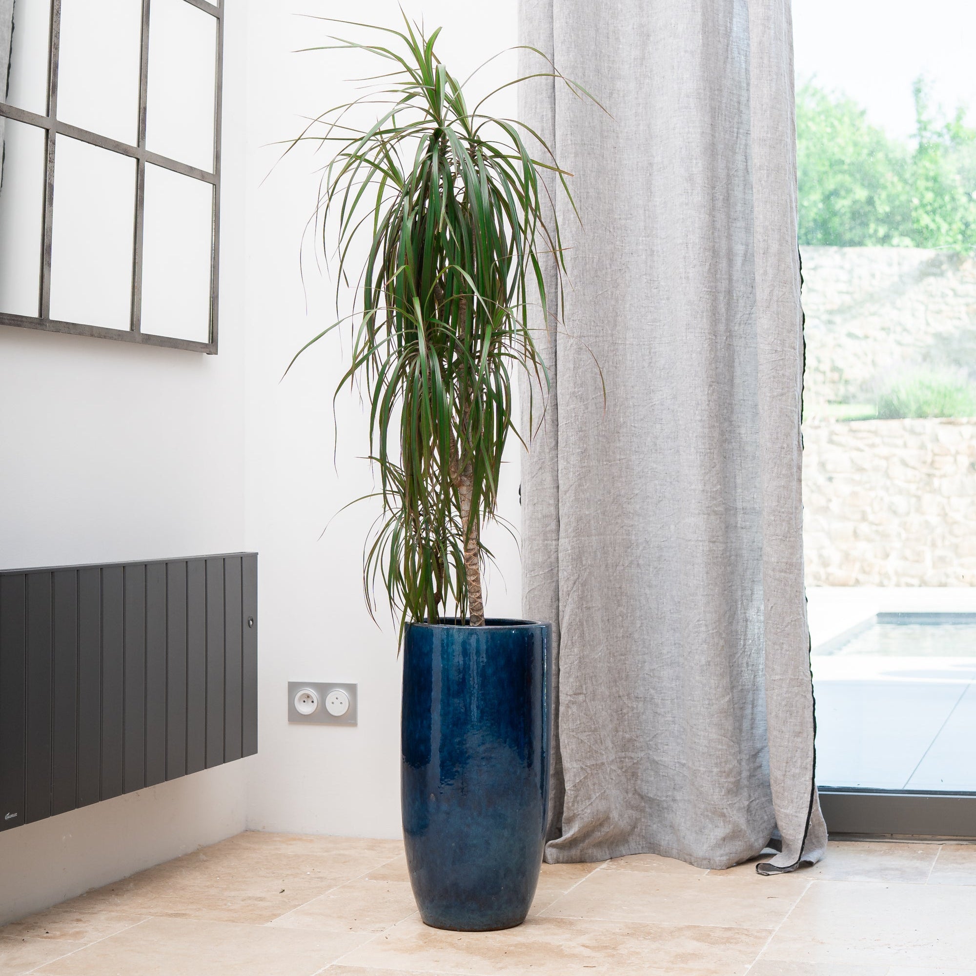 Keramicky kvetináč Athena - Morsky modrá