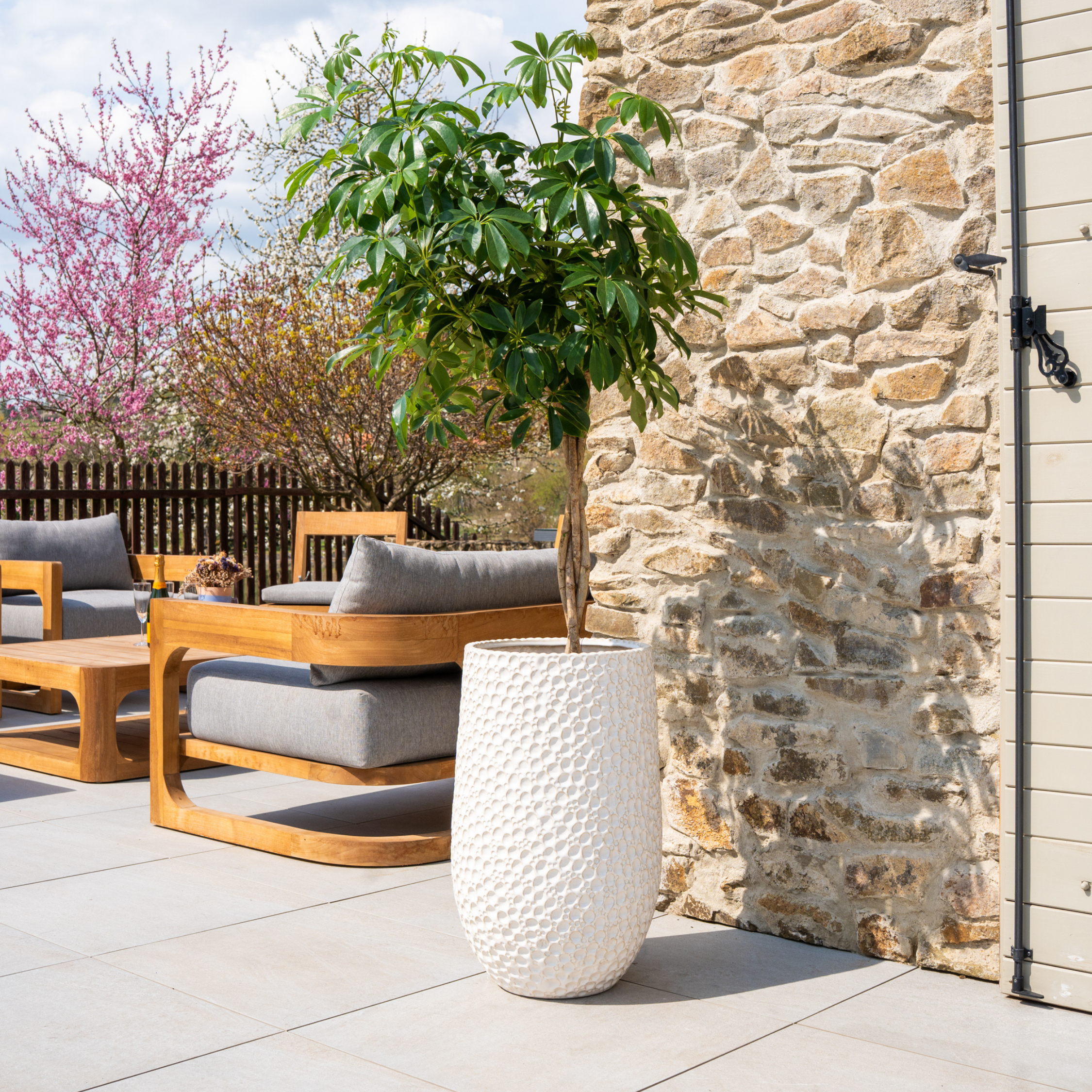 Keramický kvetináč Paris – biely