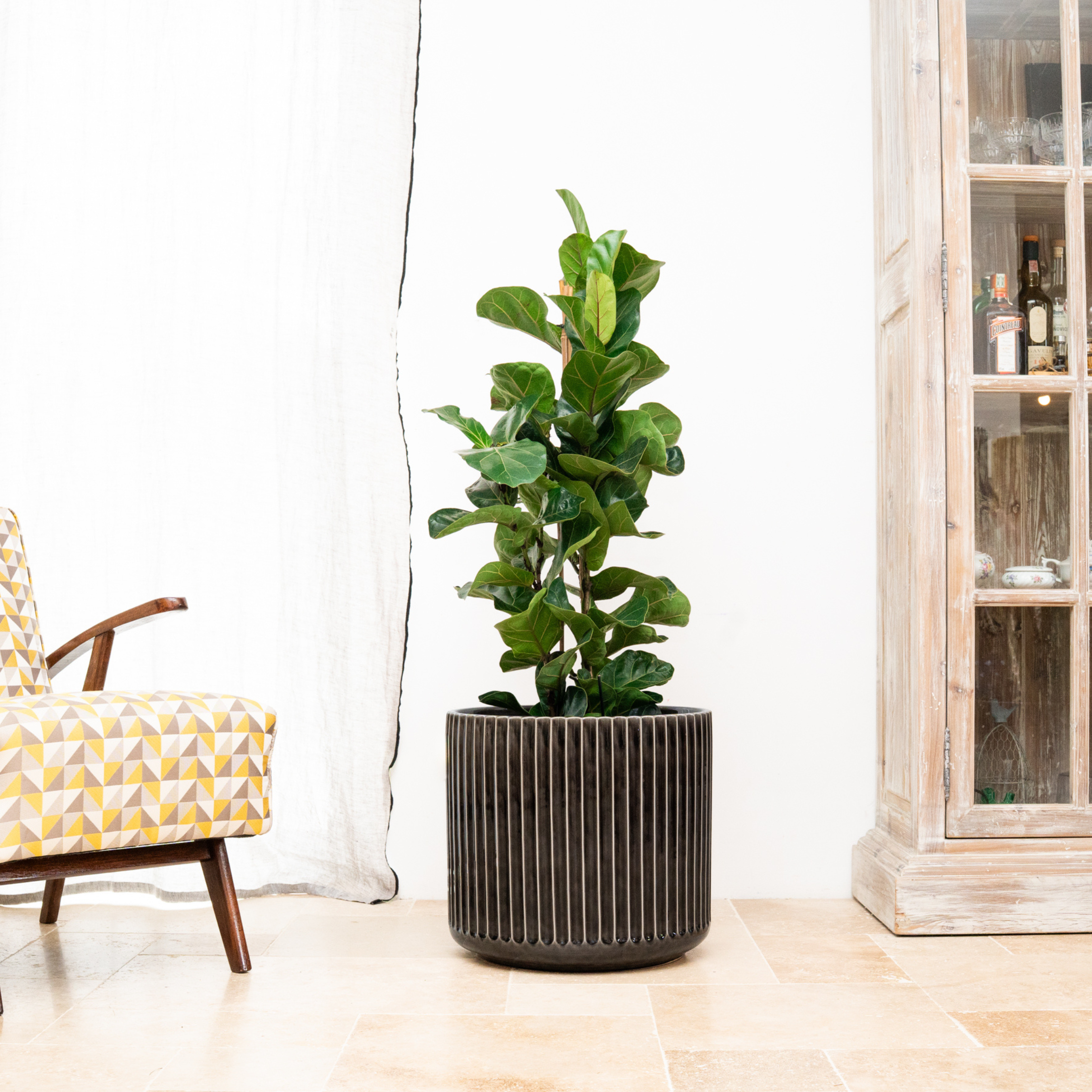 Keramický kvetináč London – Sivá