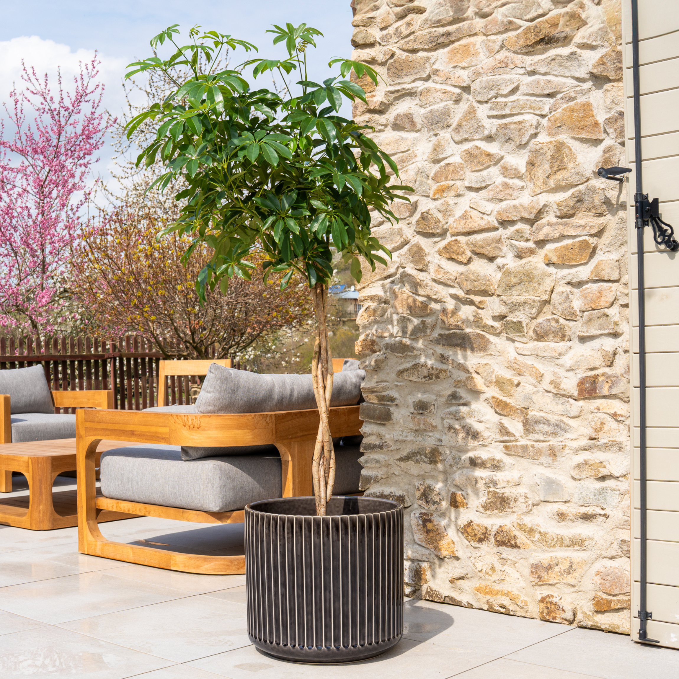 Keramický kvetináč London – Sivá