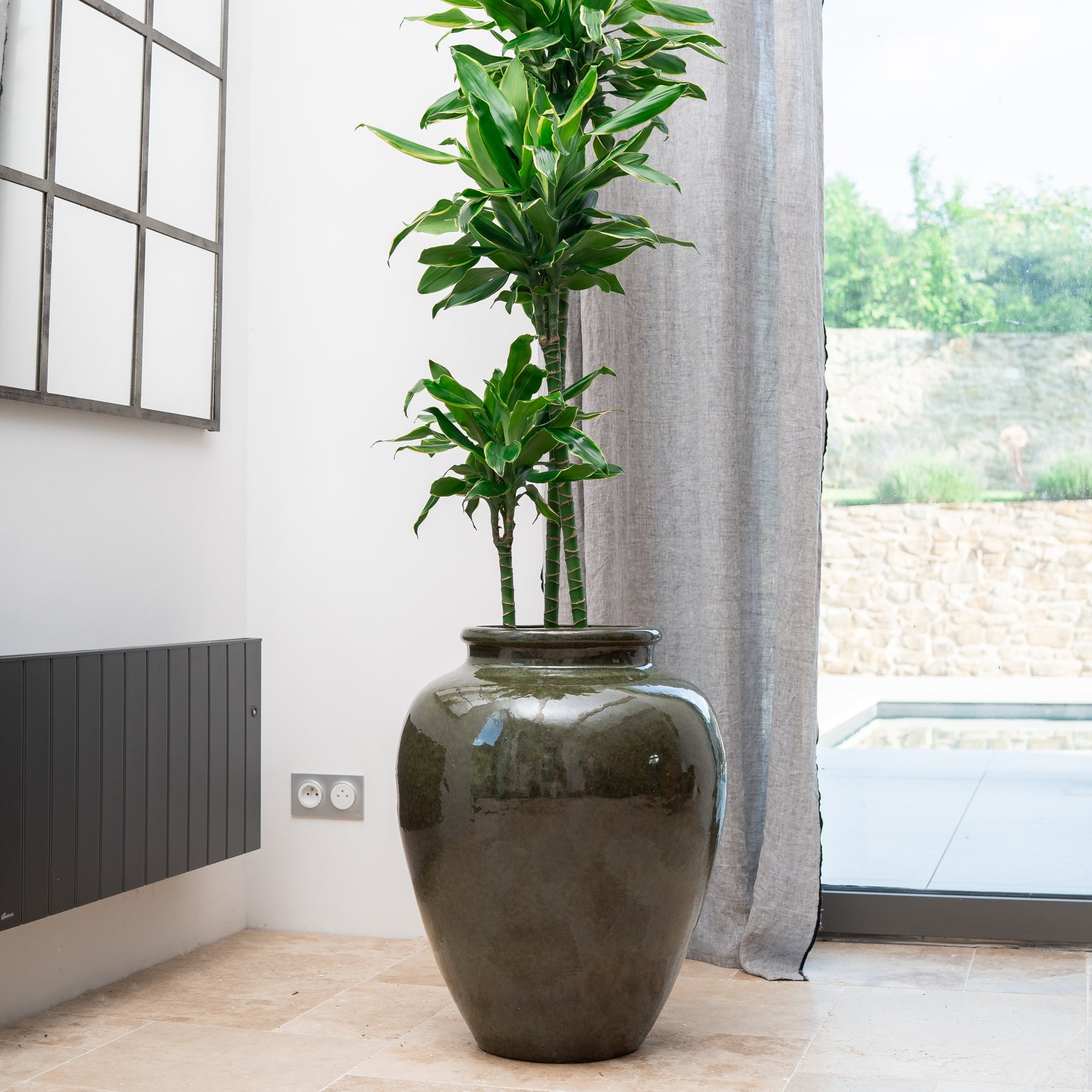 Keramicky kvetináč Dionysos - Tropická zelená