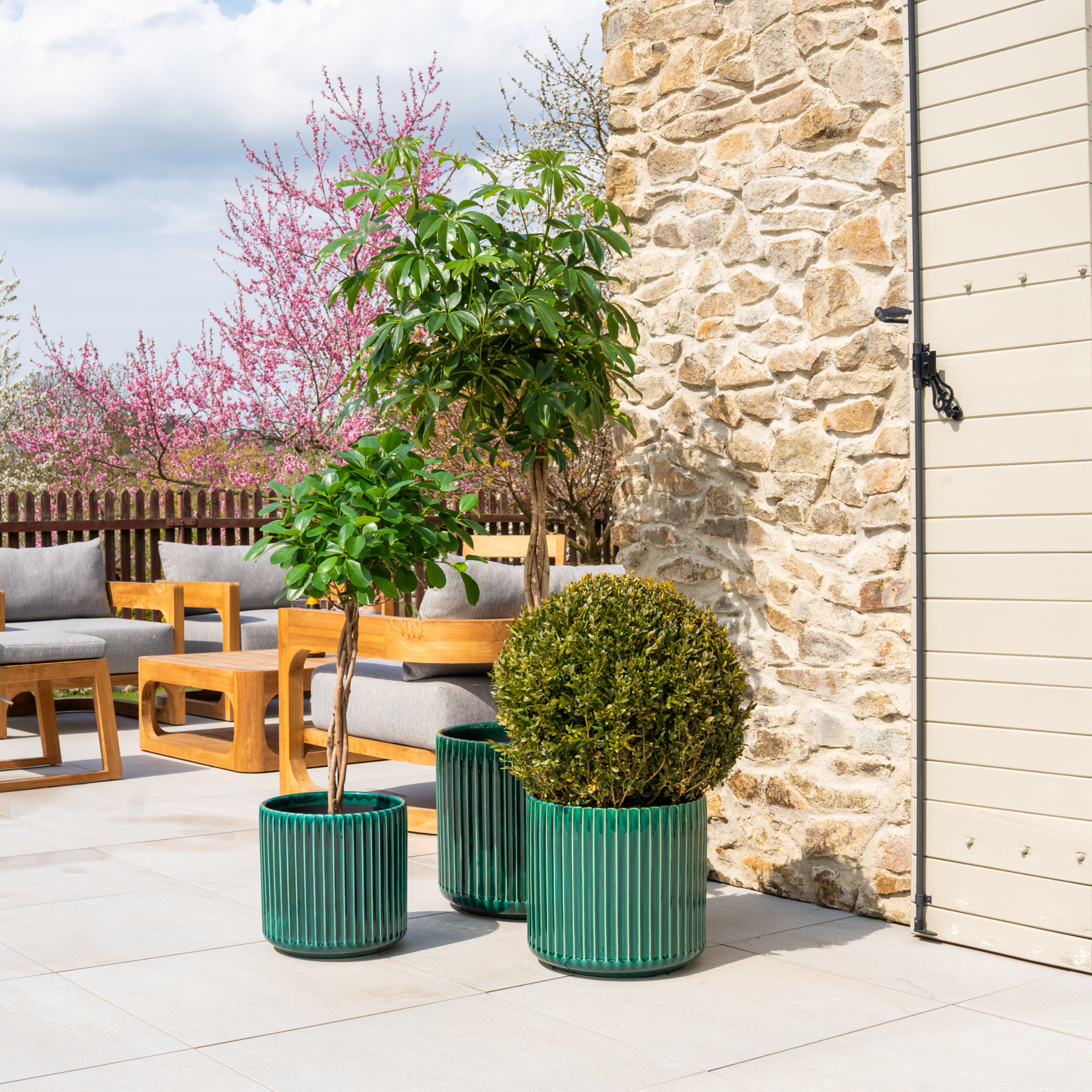 Keramický kvetináč LONDON tmavo zelená – štýl Provence, robustný a elegantný