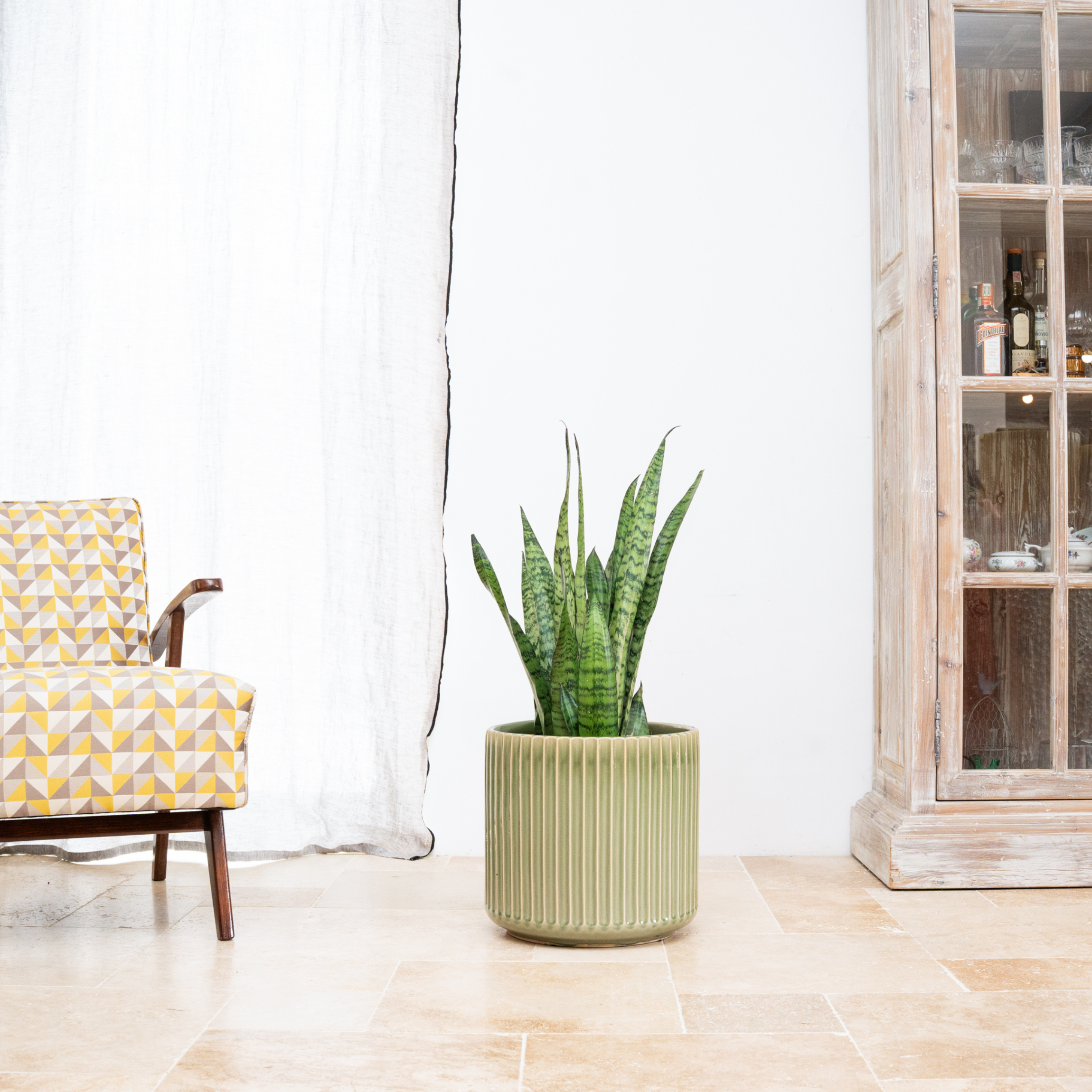 Keramický kvetináč London – zelená