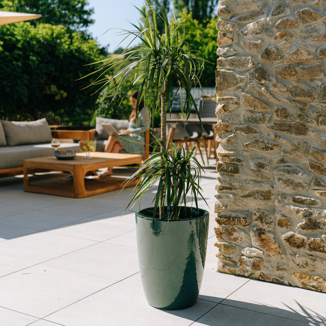 Keramicky kvetináč Mazarin- Nefritová