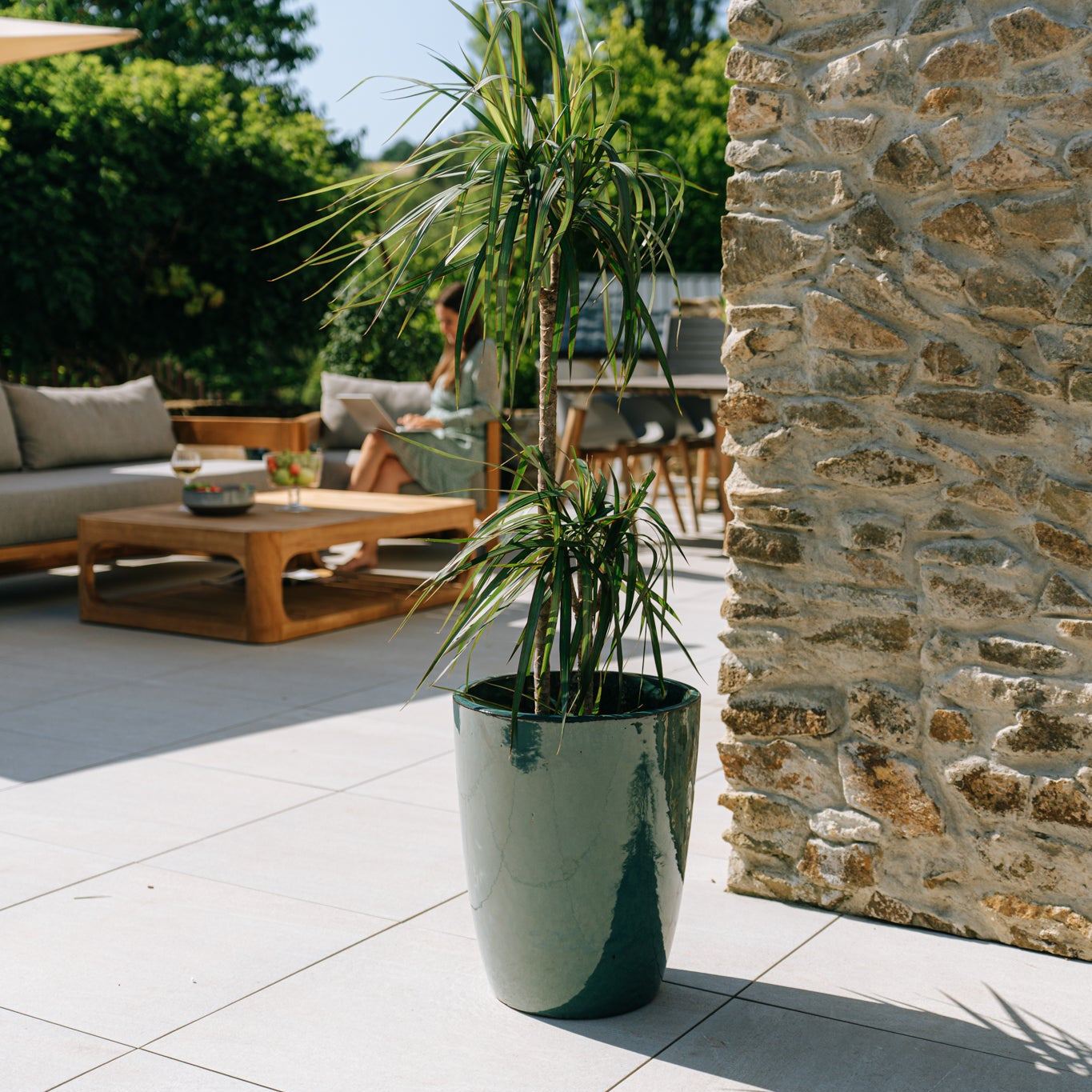 Keramicky kvetináč Mazarin- Nefritová