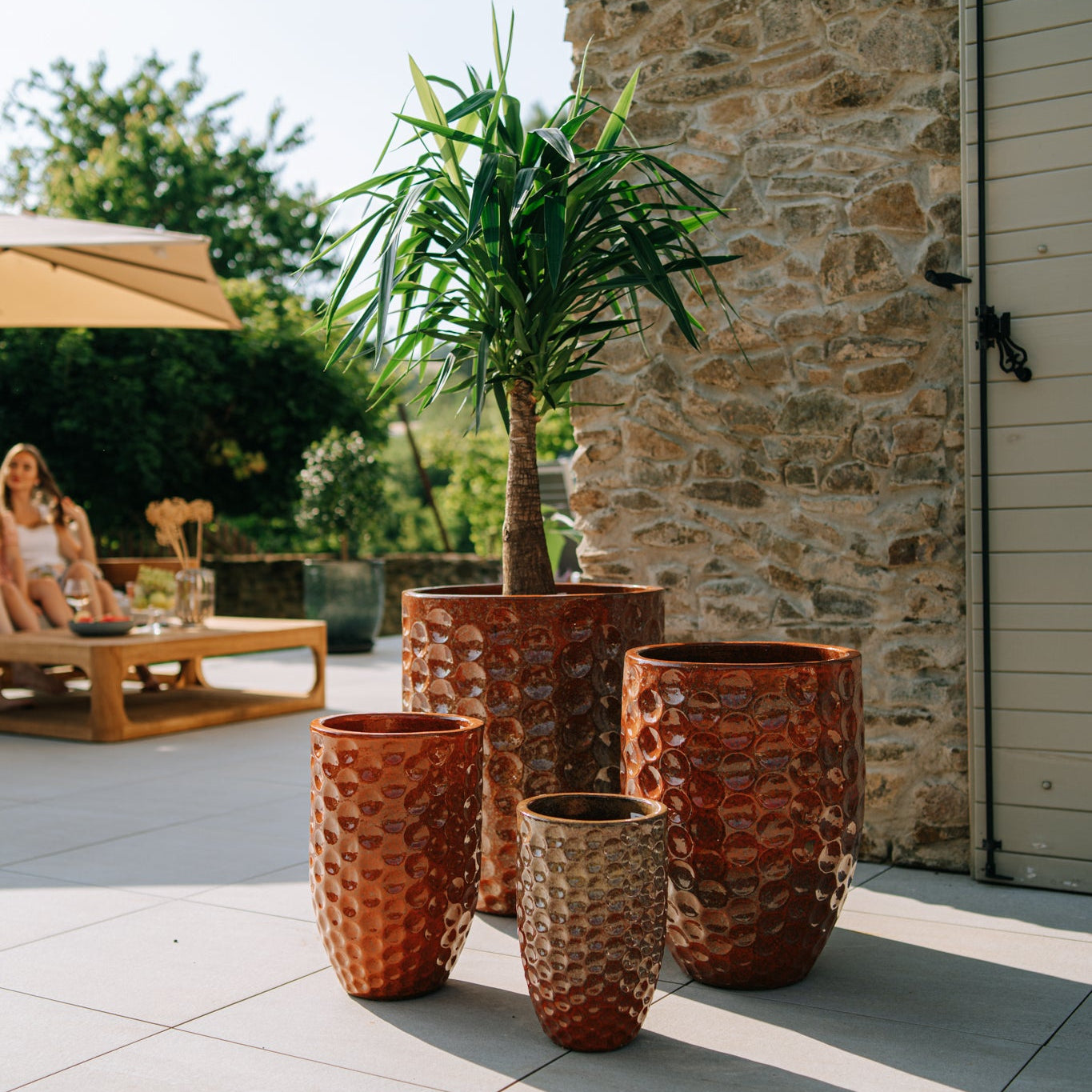 Keramický kvetináč Merovee –Oranžová