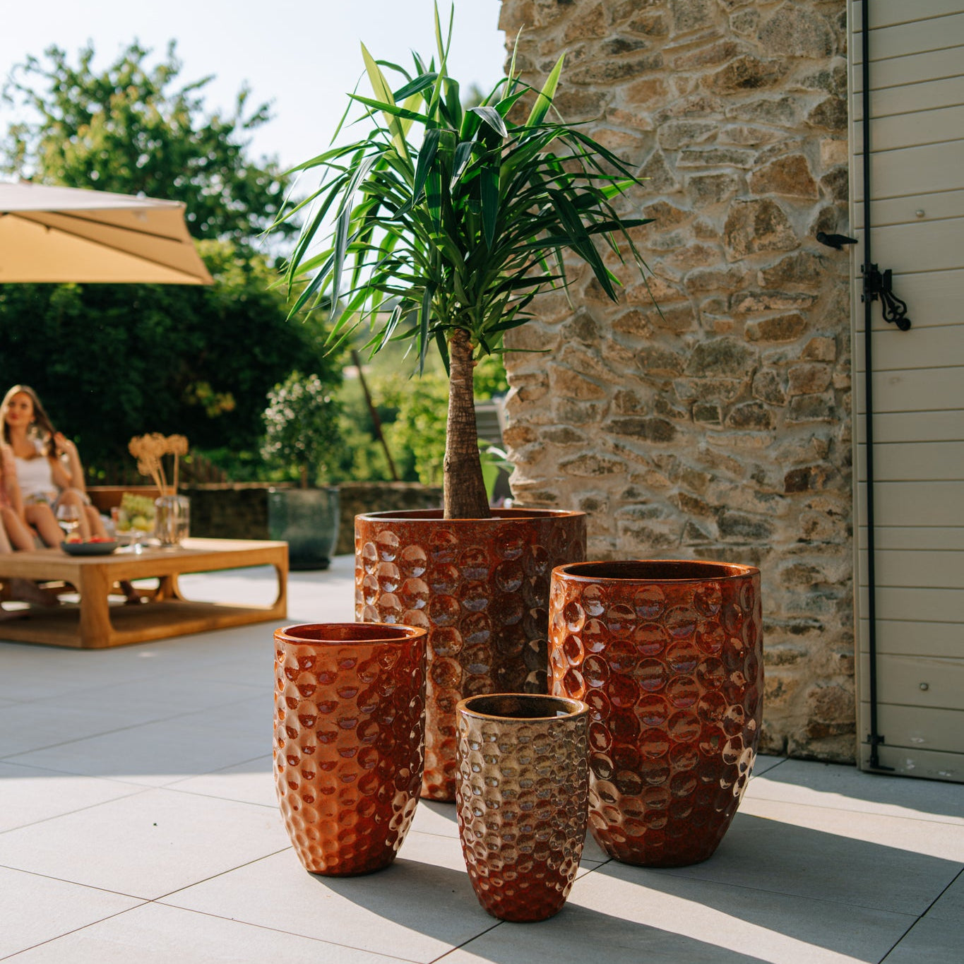 Keramický kvetináč Merovee –Oranžová