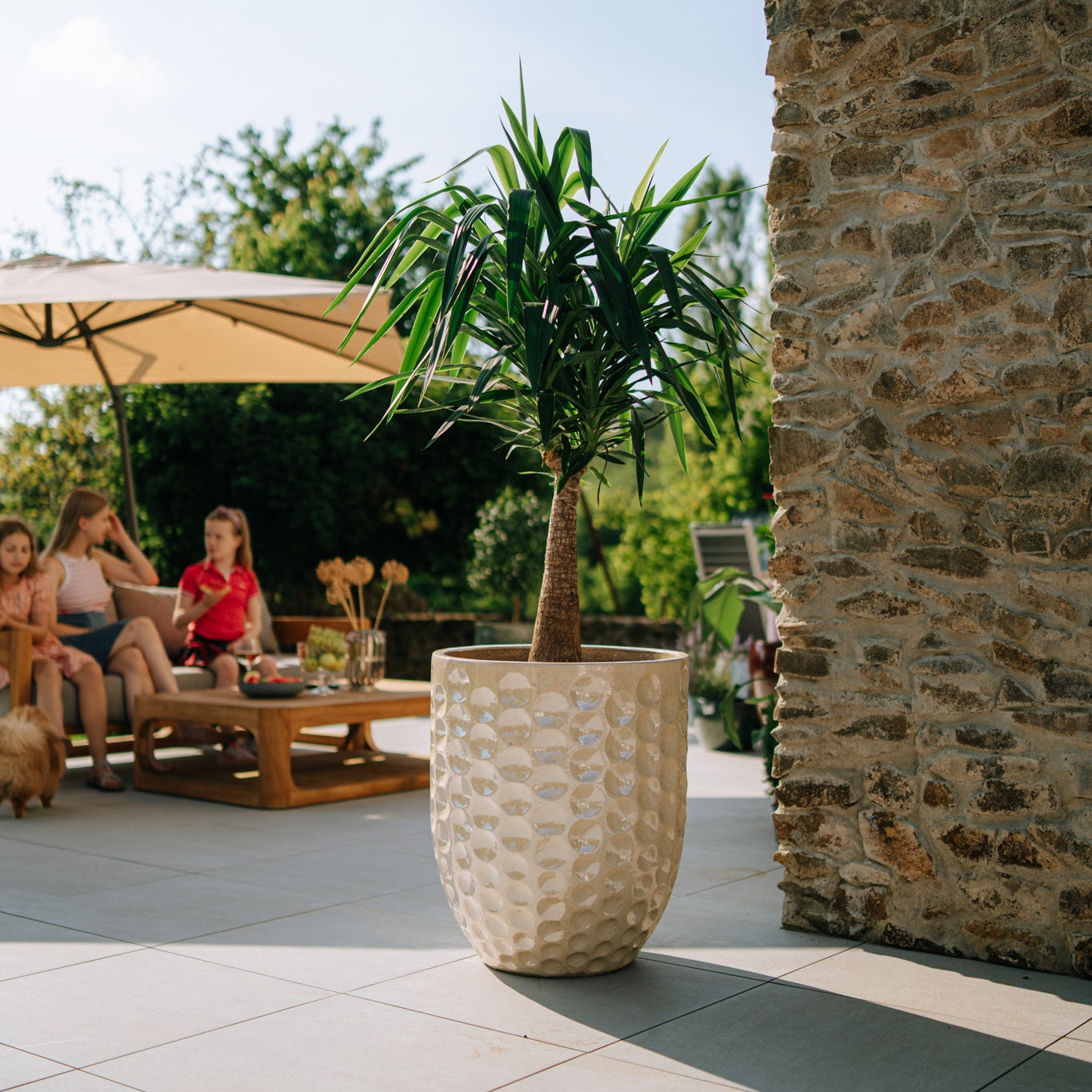 Keramický kvetináč MEROVEE - Perlový