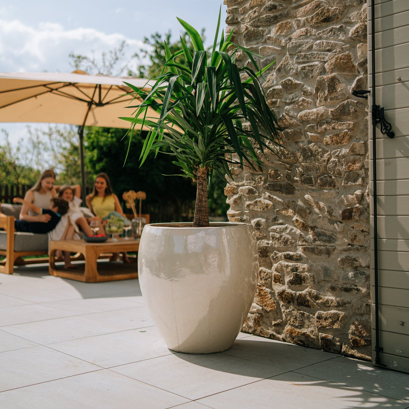 Keramický kvetináč LAFONTAINE - Perlová