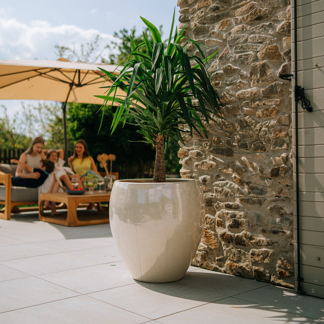 Keramický kvetináč LAFONTAINE - Perlová