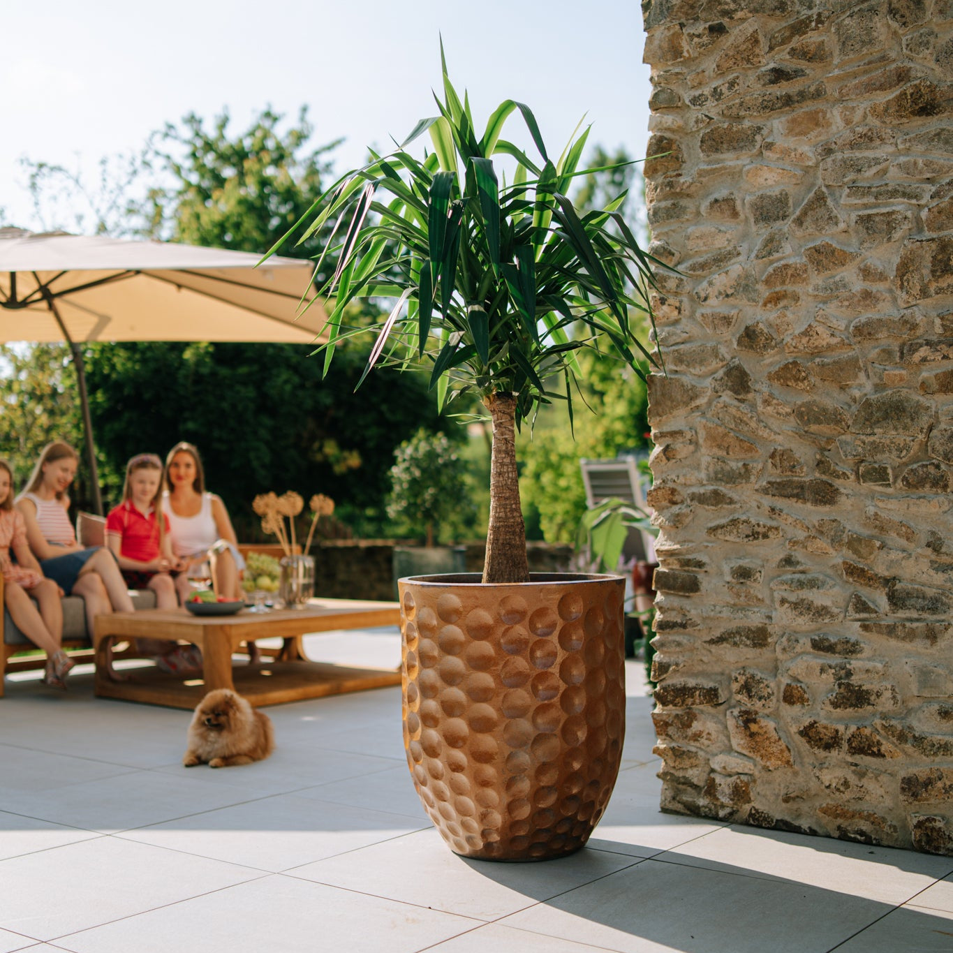 Keramický kvetináč MEROVEE - Antická hrdza