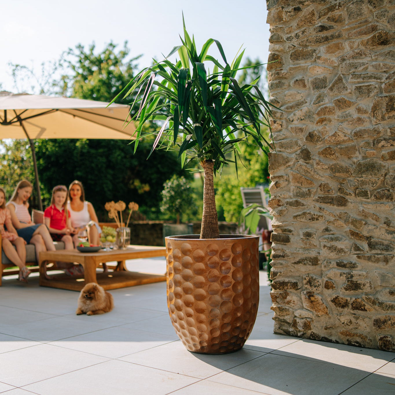 Keramický kvetináč MEROVEE - Antická hrdza