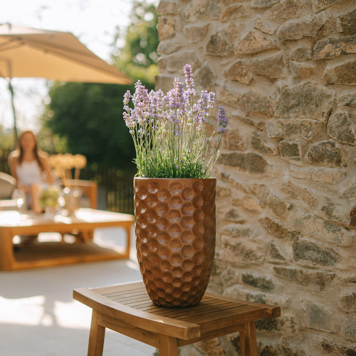 Keramický kvetináč MEROVEE - Antická hrdza