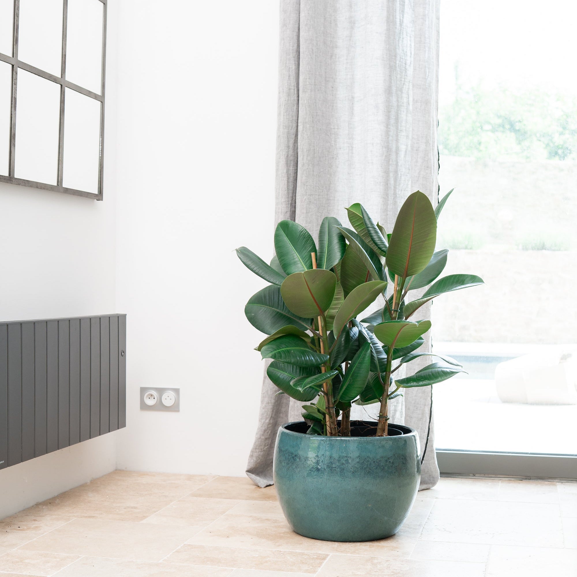 Keramicky kvetináč Romulus - Azúrovo modrá