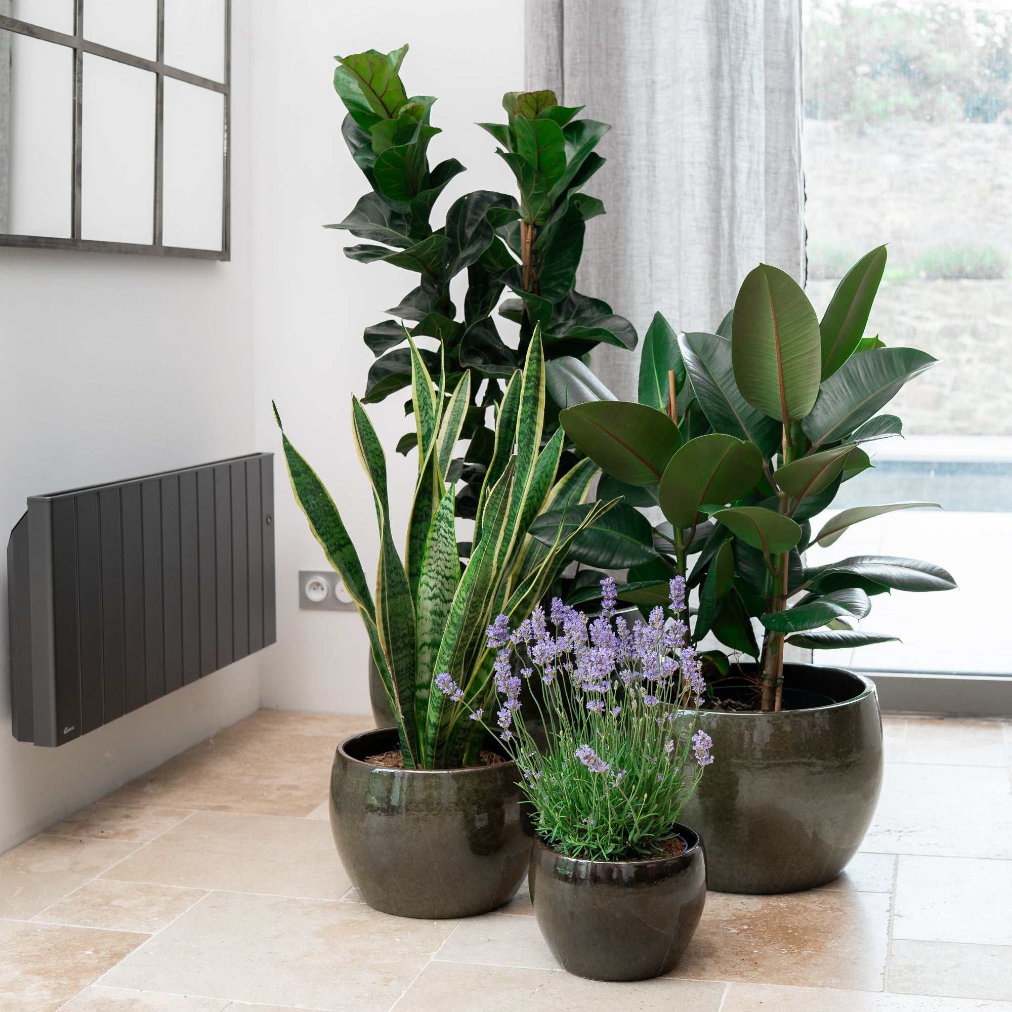 Keramicky kvetináč Romulus - Tropická zelená