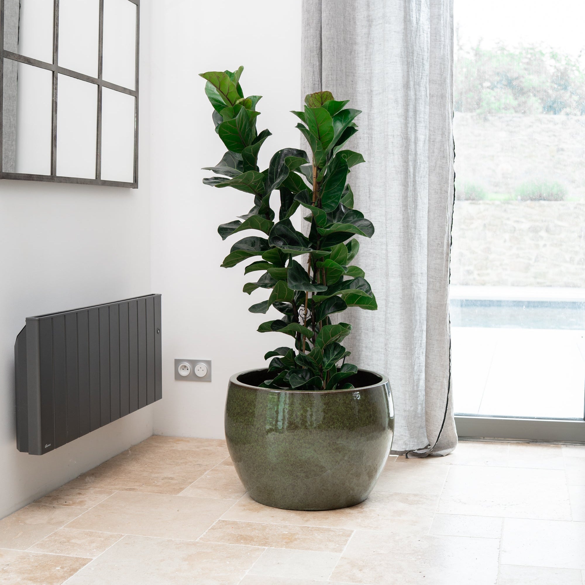 Keramicky kvetináč Romulus - Tropická zelená