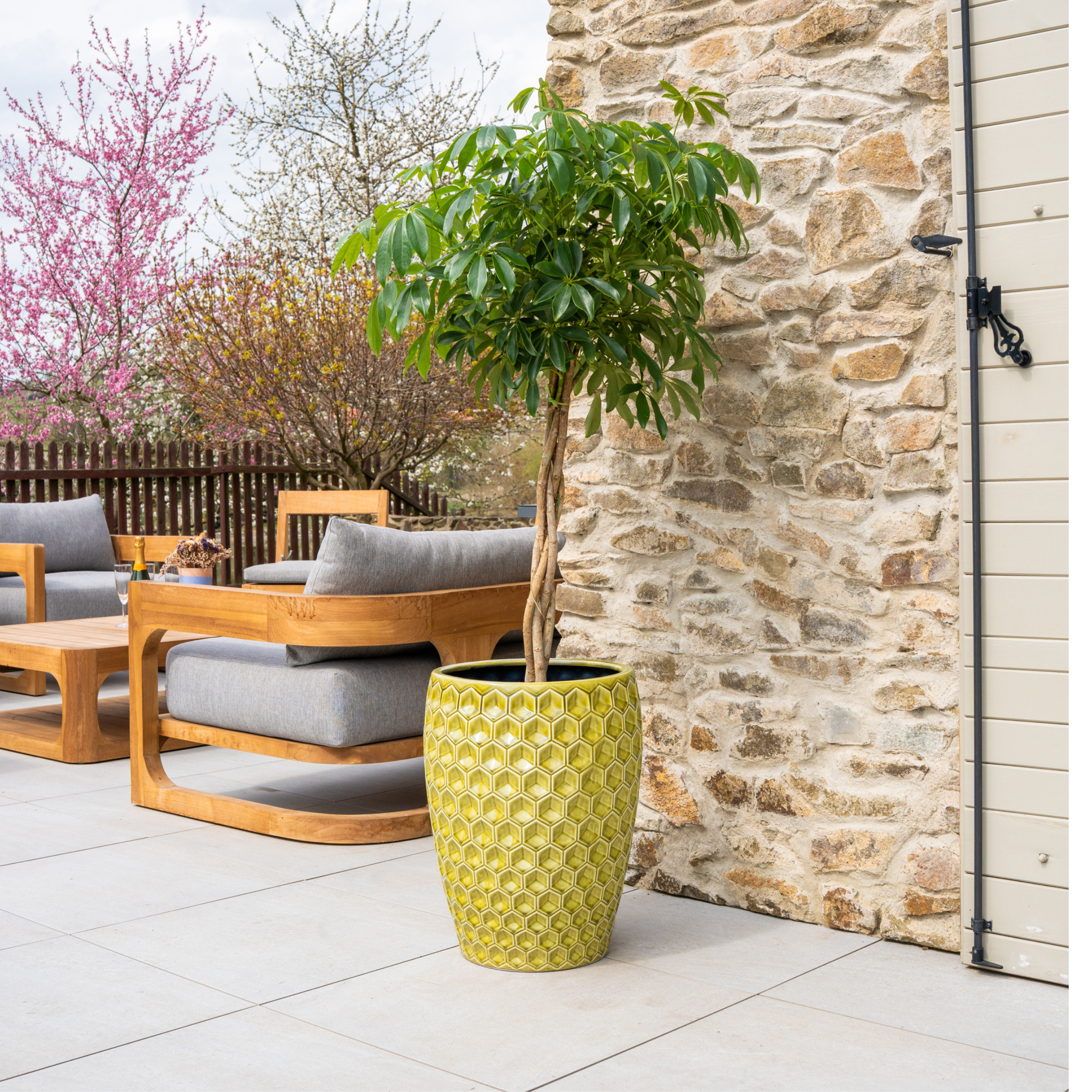 Keramický kvetináč Versaille – Žltý