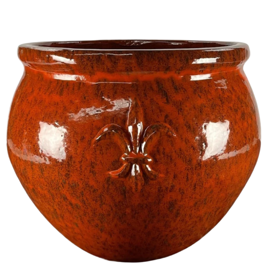 Keramicky_kvetinac_clovis oranzovy - Provencelia.cz