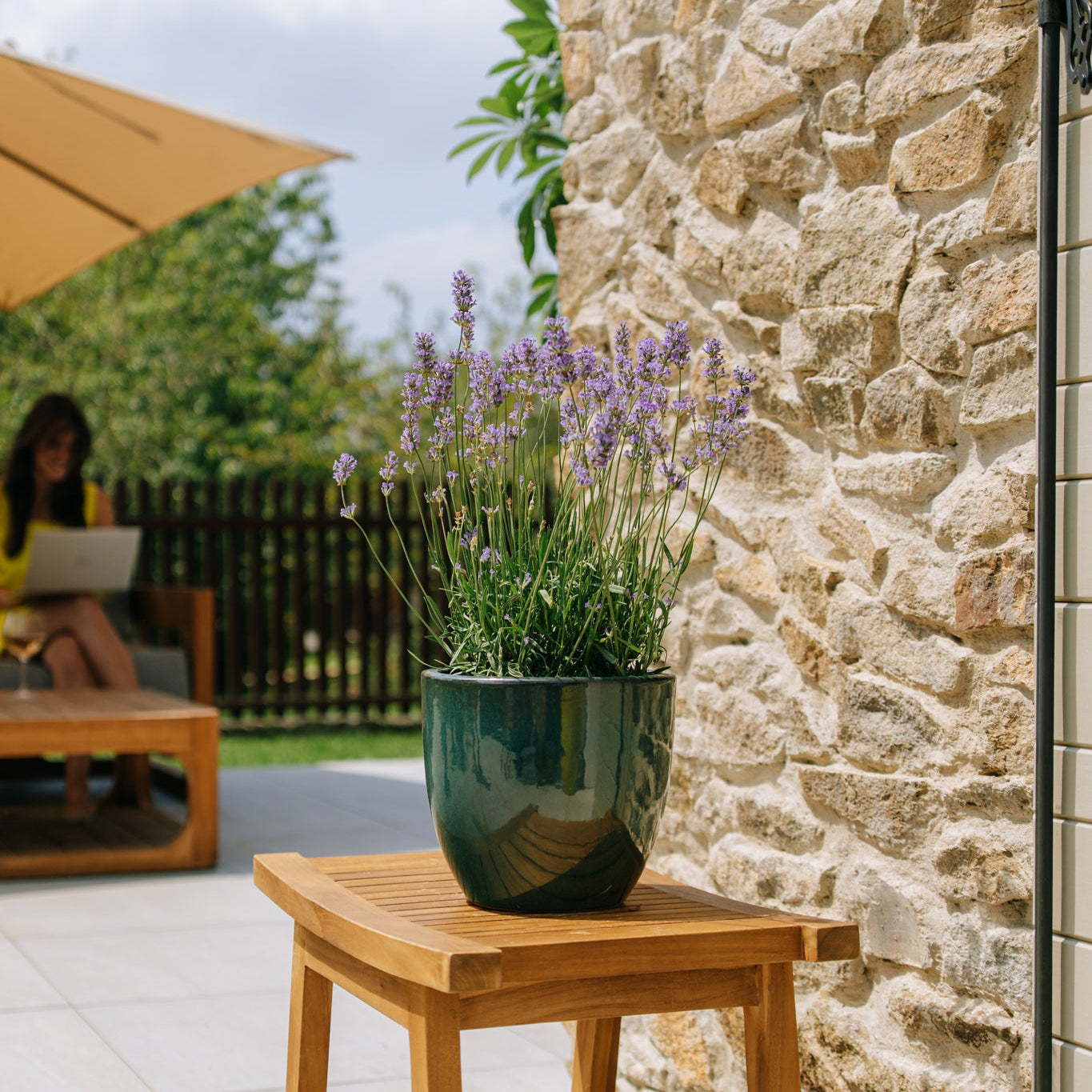 Keramický kvetináč LANCELOT - Nefritová