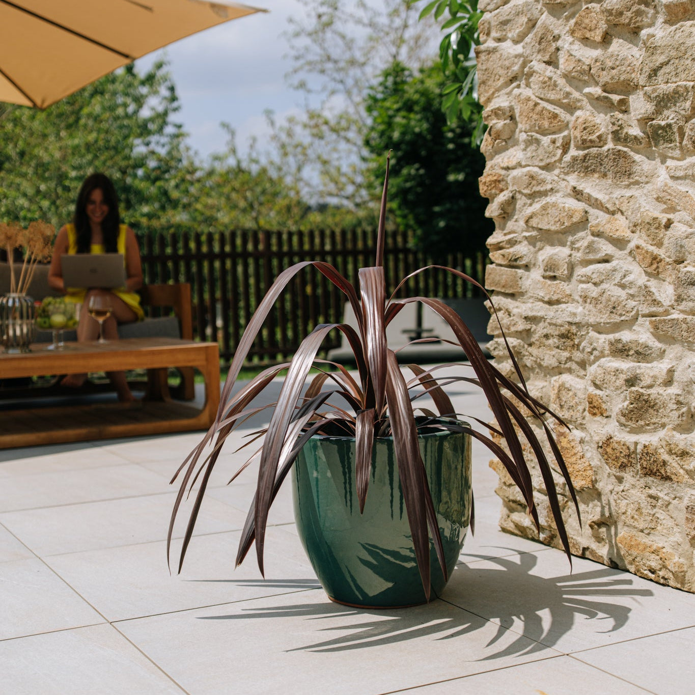 Keramický kvetináč LANCELOT - Nefritová