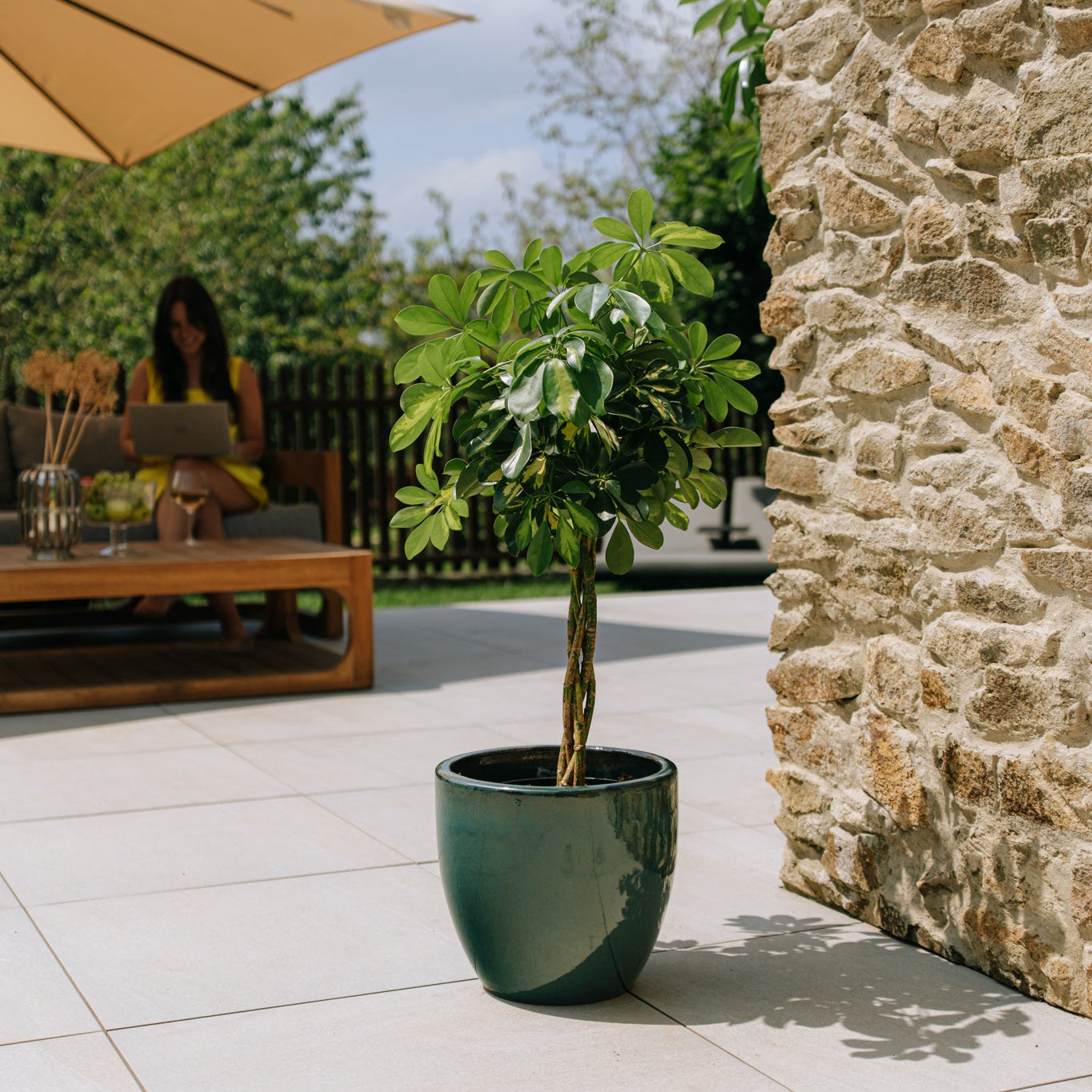 Keramický kvetináč LANCELOT - Nefritová