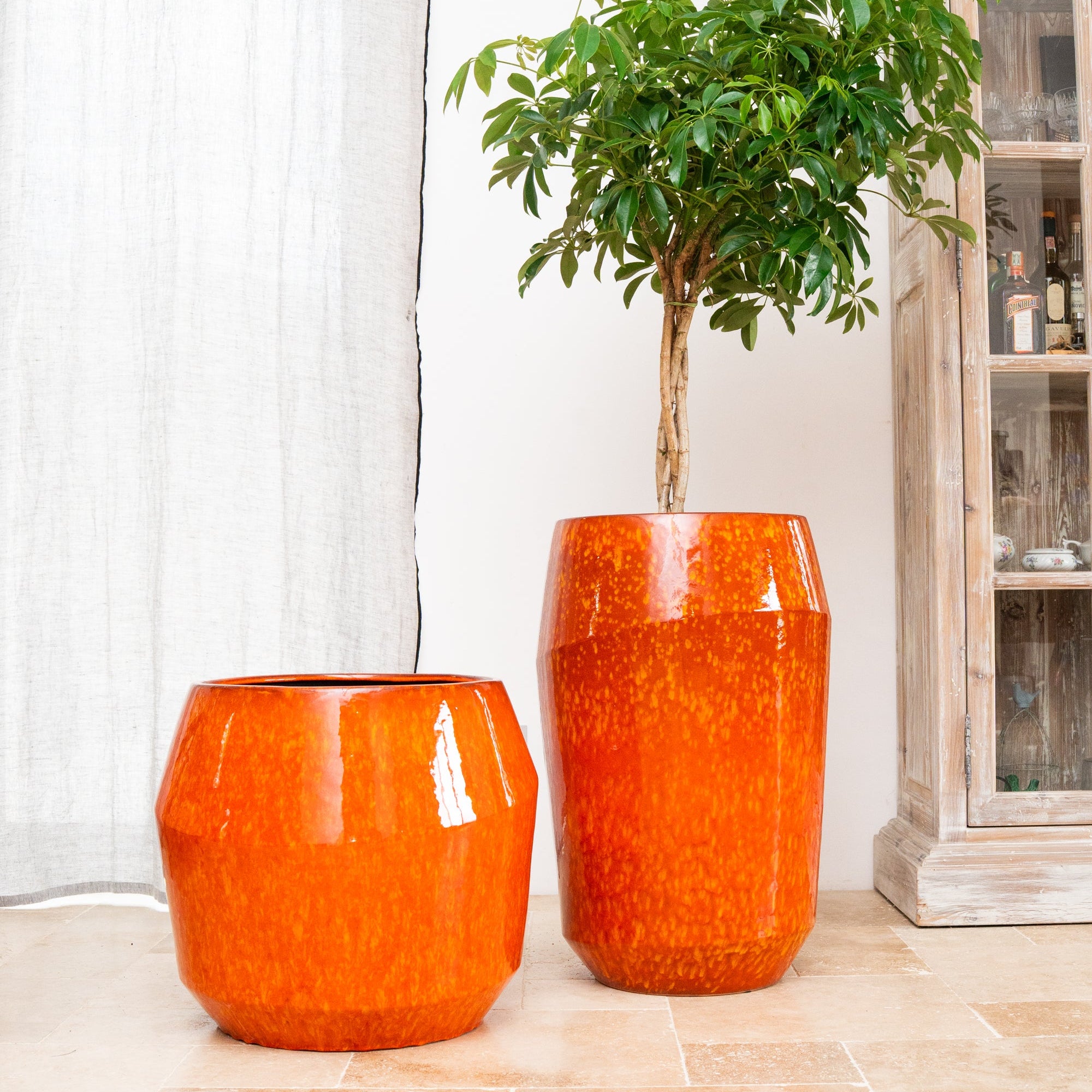 Keramický kvetináč Monaco – oranžový