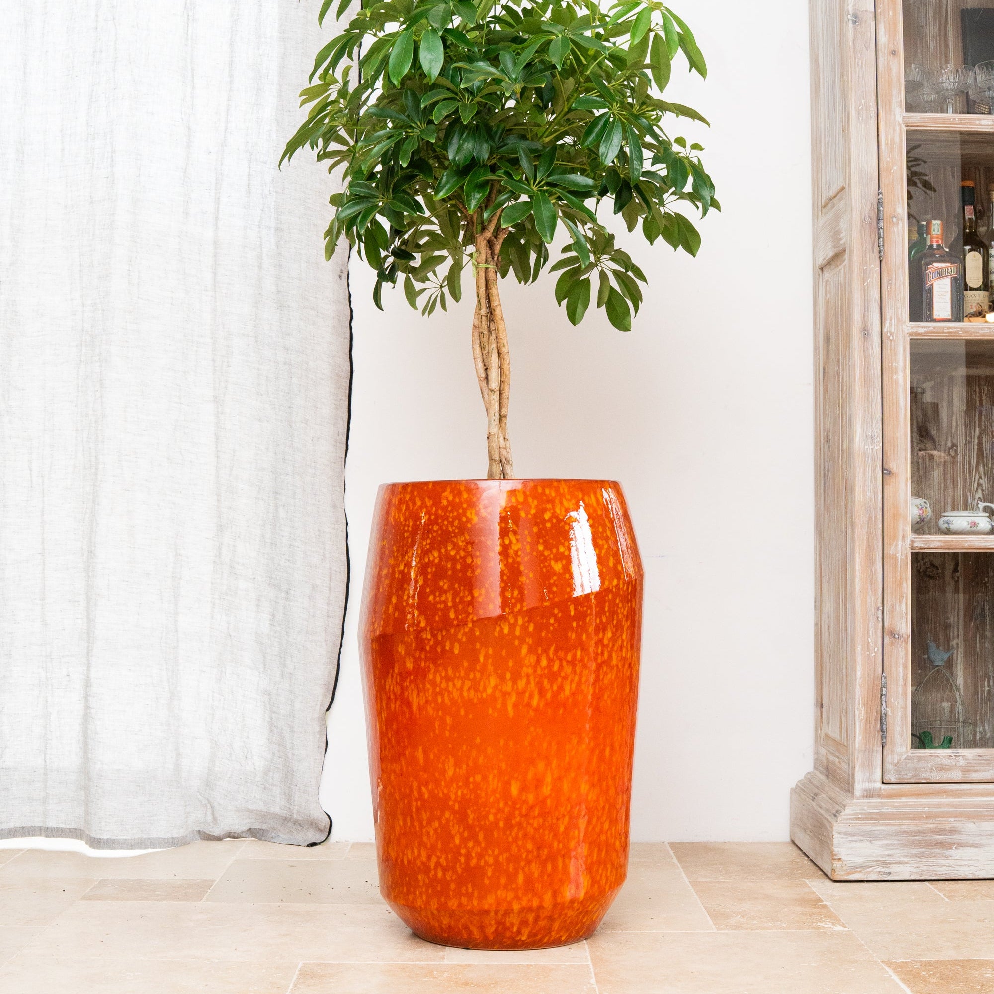 Keramický kvetináč Monaco – oranžový