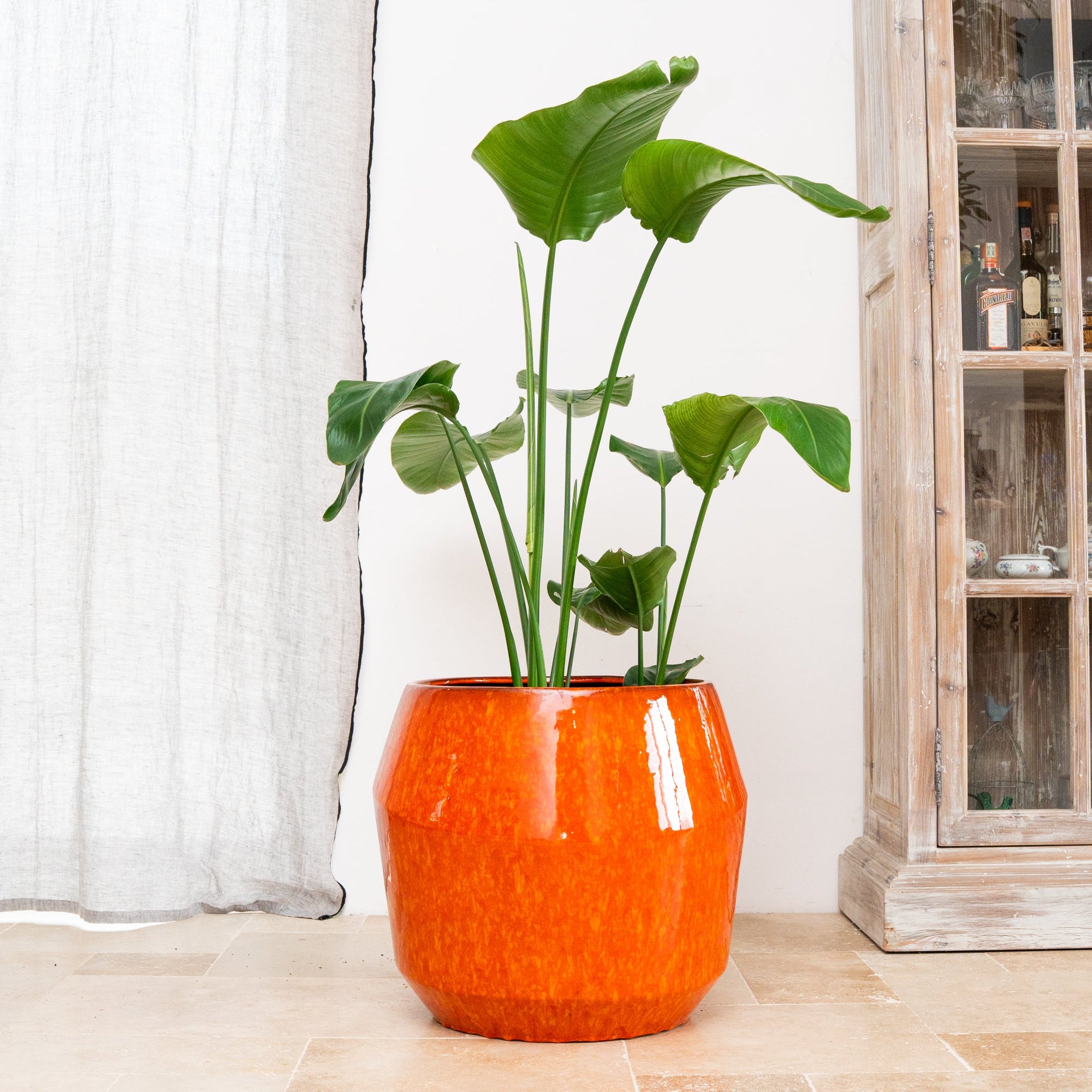 Keramický kvetináč Monaco – oranžový