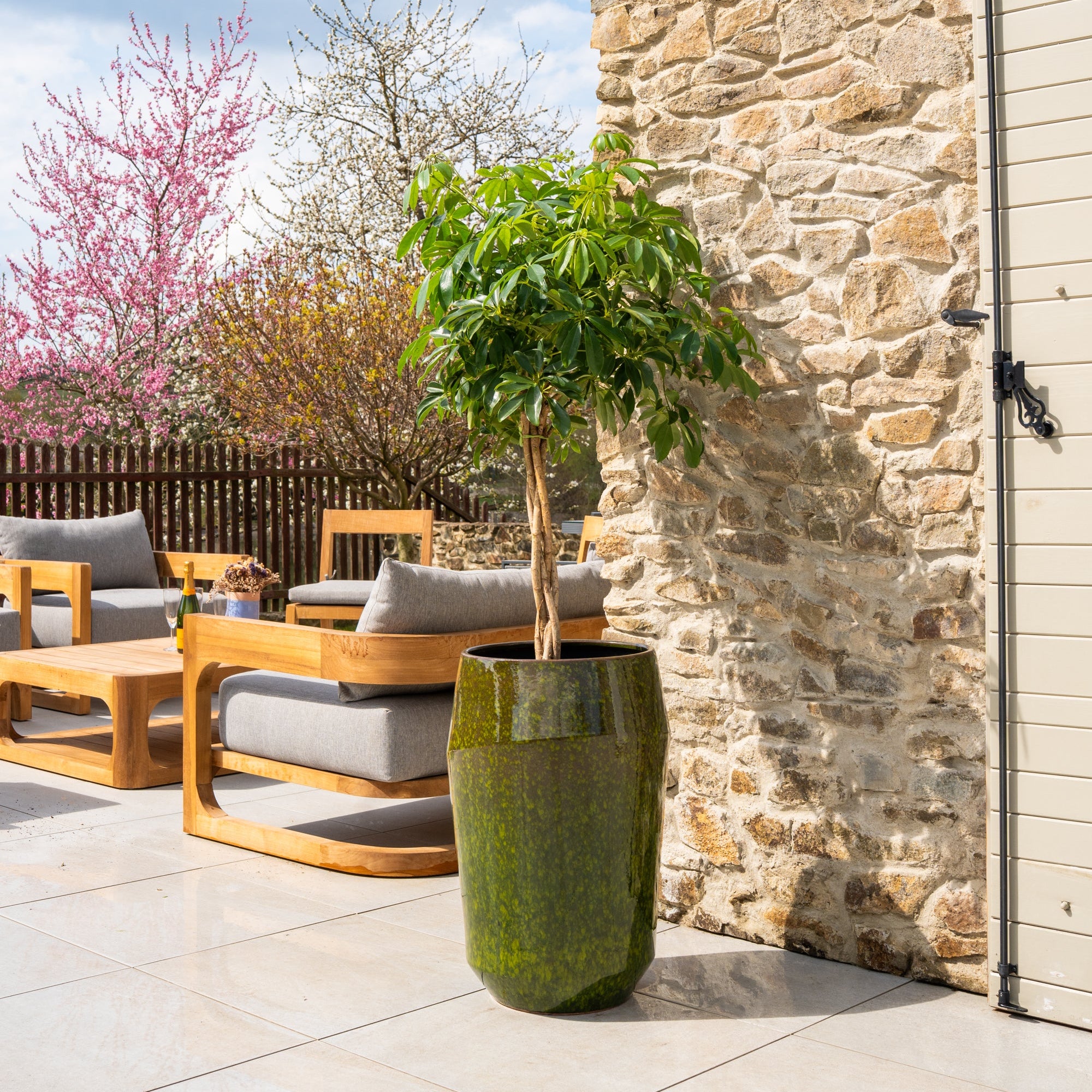 Keramický kvetináč Monaco – Zelený