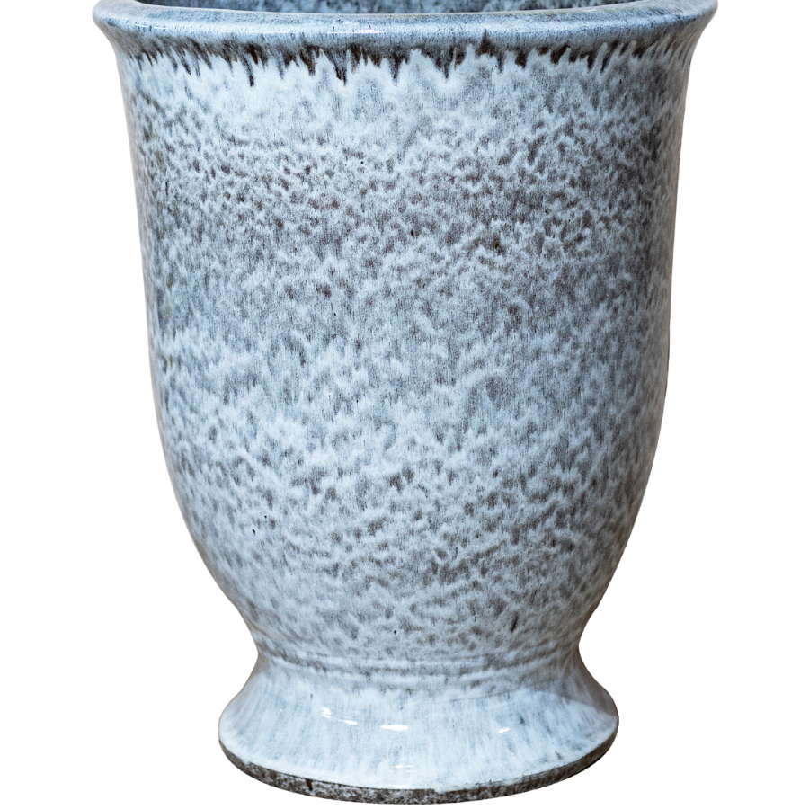 Keramický kvetináč Arthur - Tigrovaná Biela