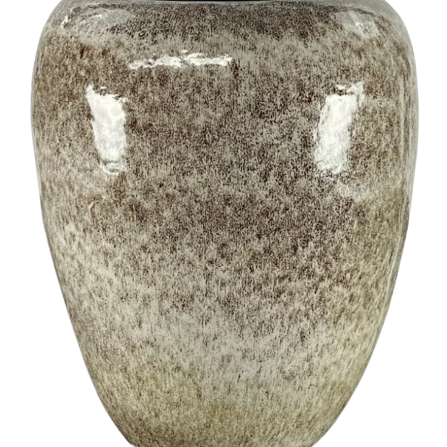 Keramický kvetináč Galiee - Tygrovaná biela