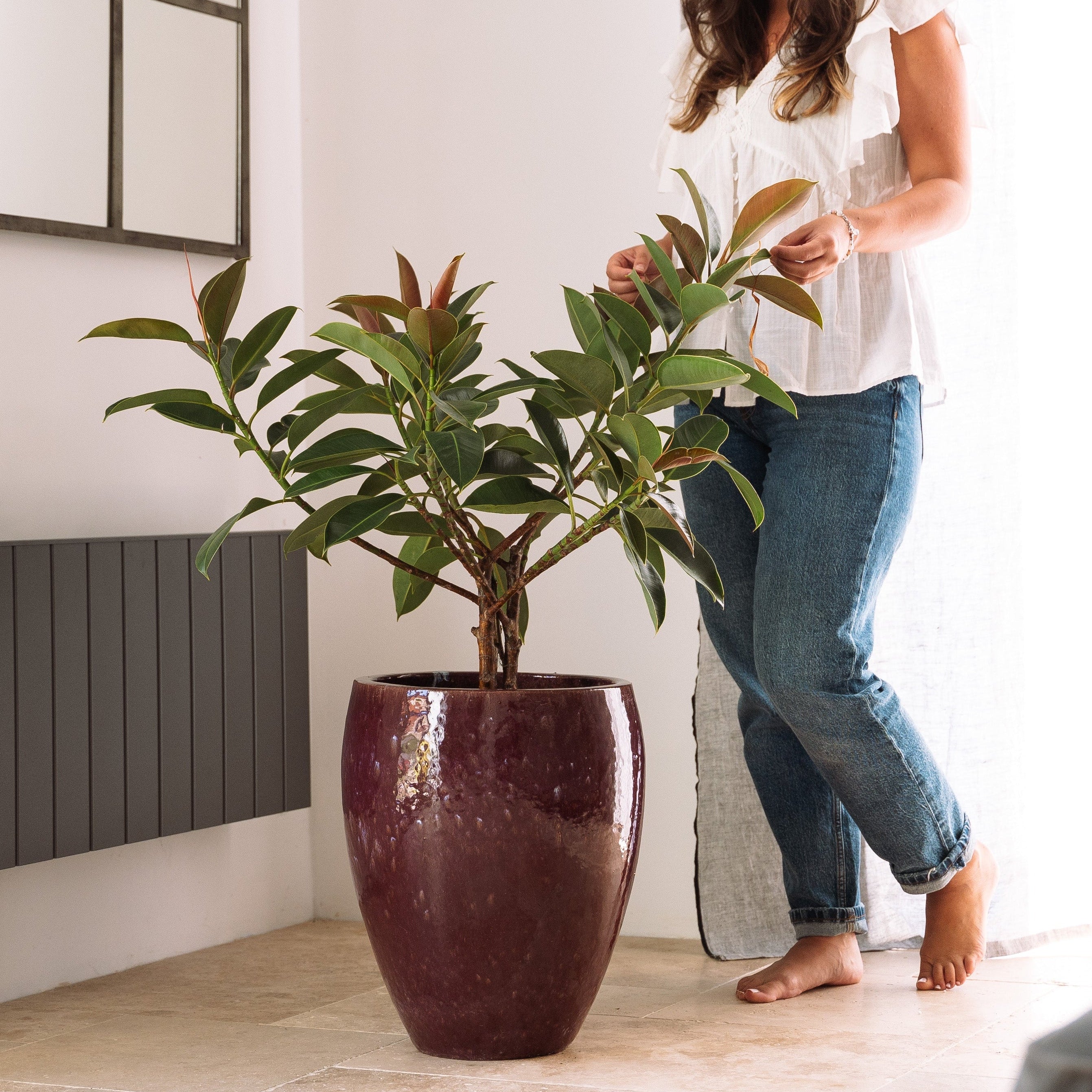 Keramický kvetináč Poseidon – Jesenná fialová