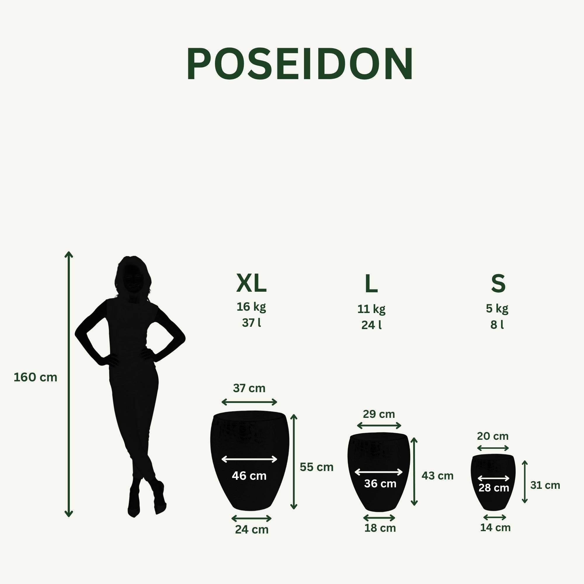 Keramický kvetináč Poseidon – azúrovo modrá