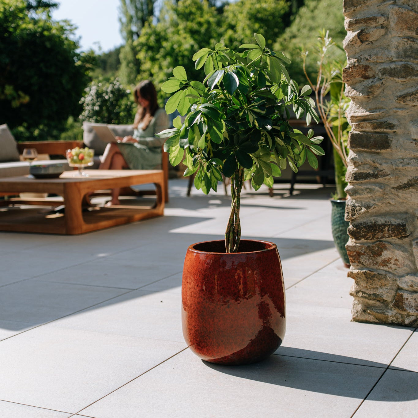 Keramický kvetináč Socrate – Tropická oranžová