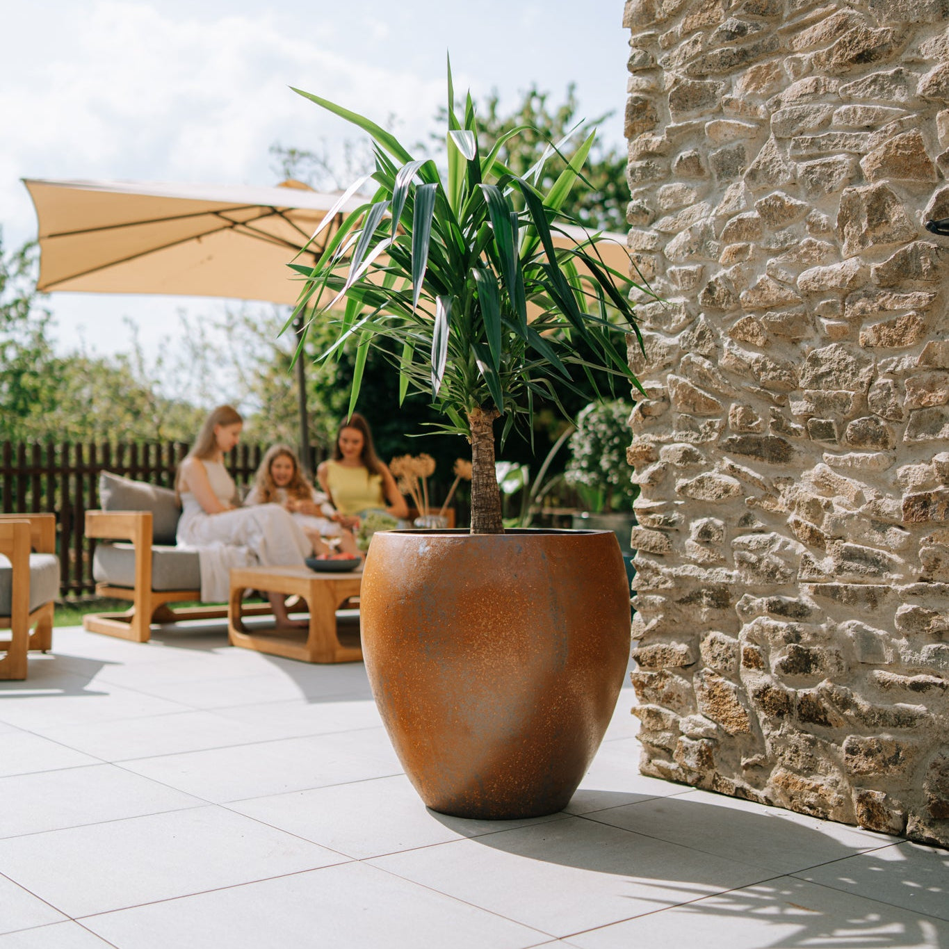 Keramický kvetináč LAFONTAINE - Antická hrdza