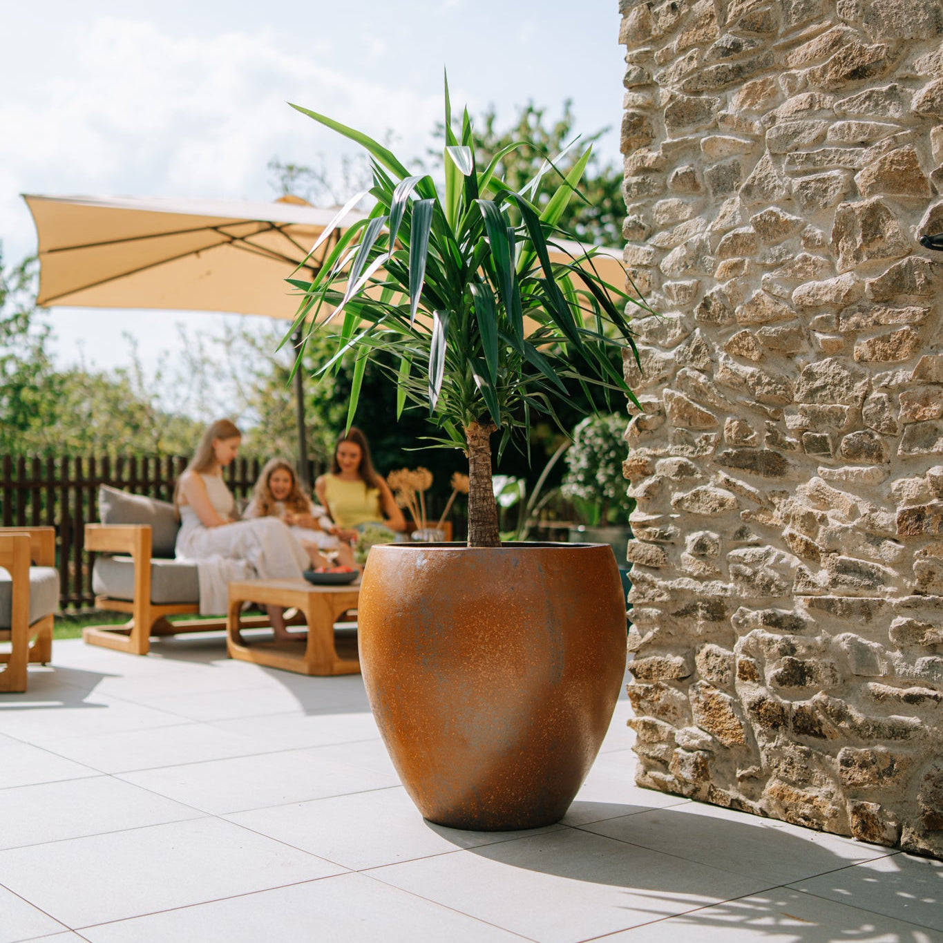 Keramický kvetináč LAFONTAINE - Antická hrdza