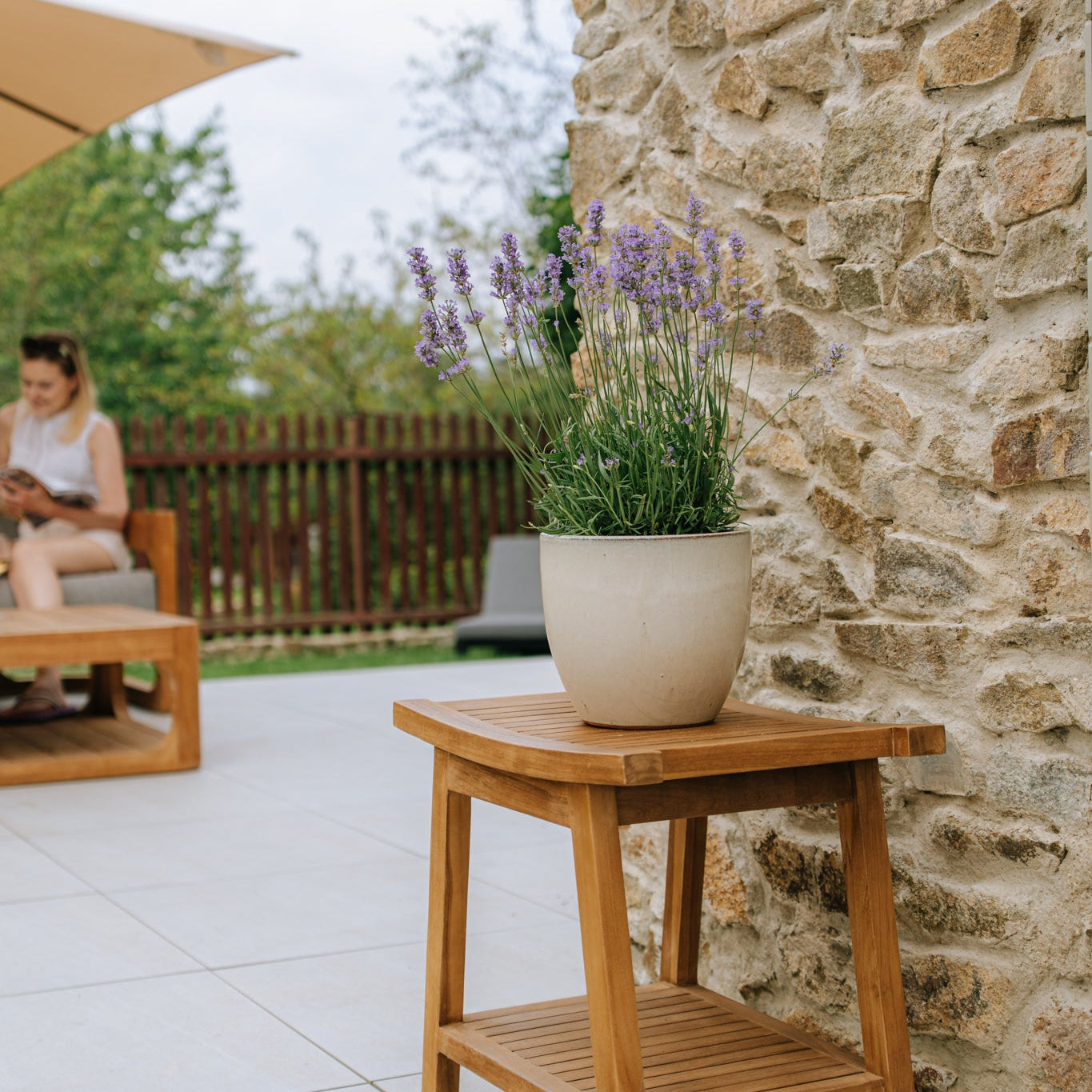 Keramický kvetináč LANCELOT - Krémový