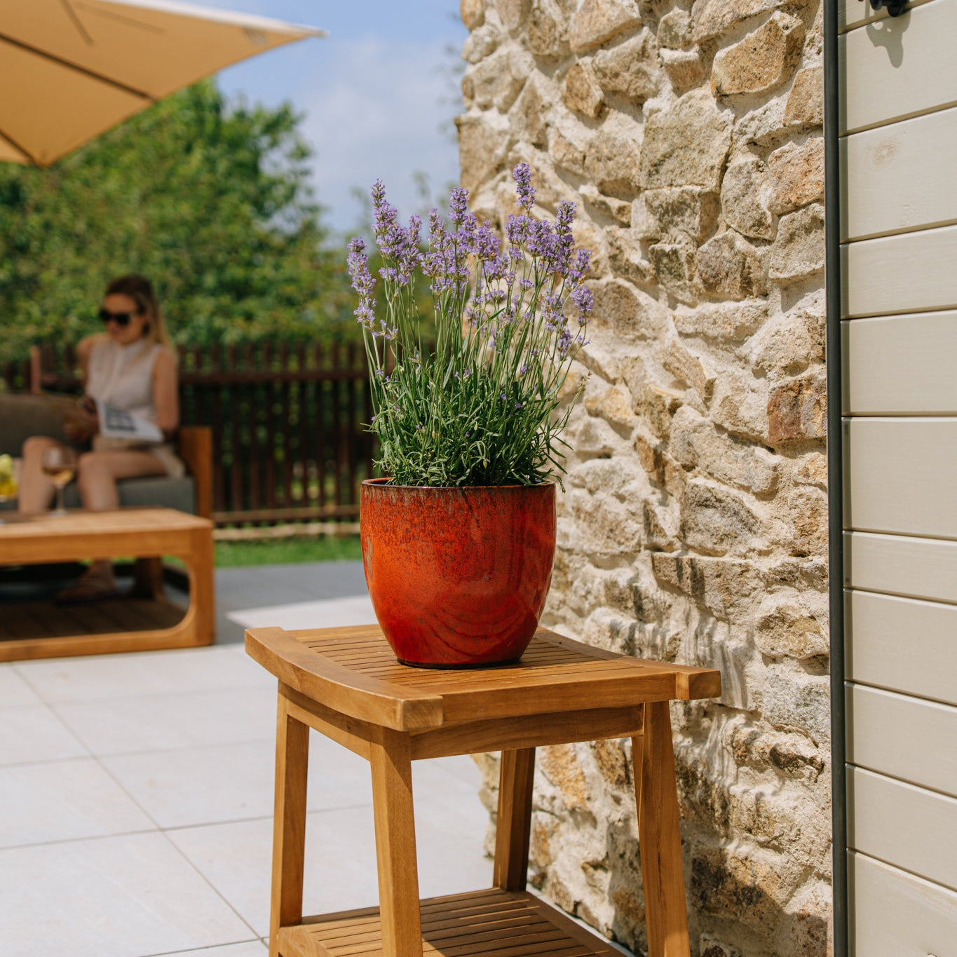 Keramický kvetináč LANCELOT - Jesenná oranžová