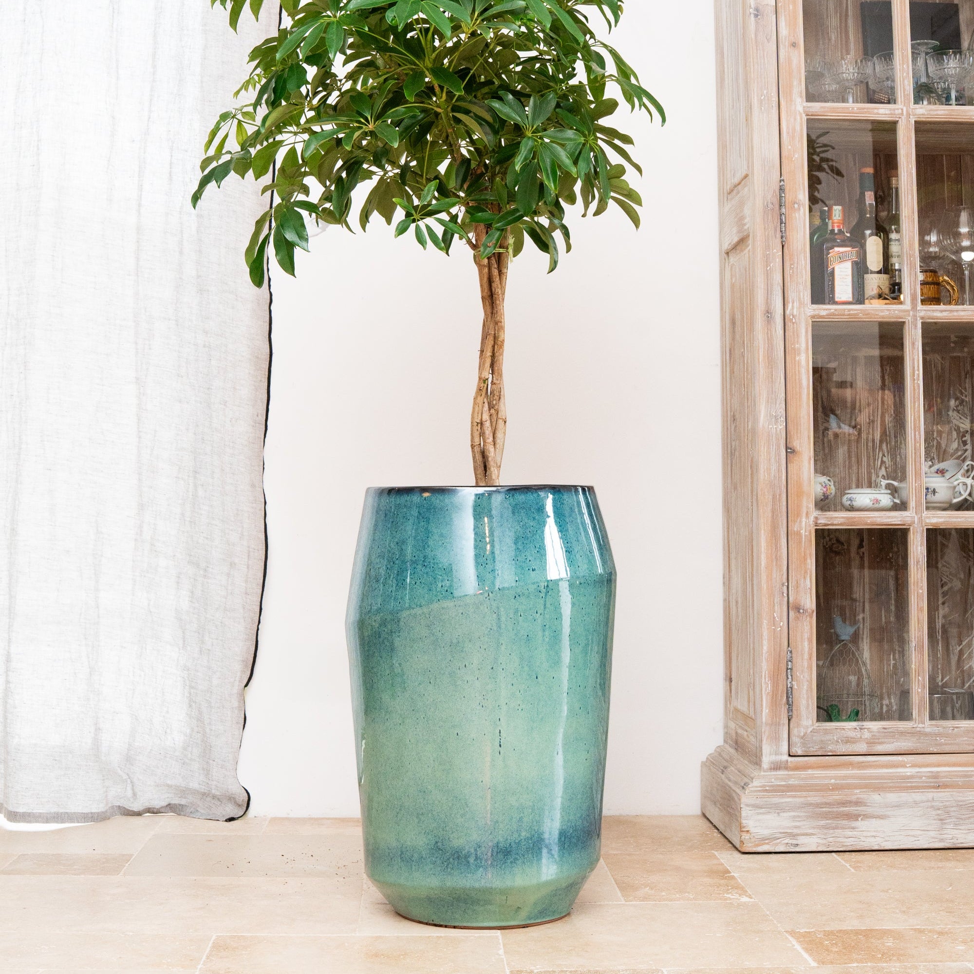 Keramický kvetináč Monaco – Svetlomodrá