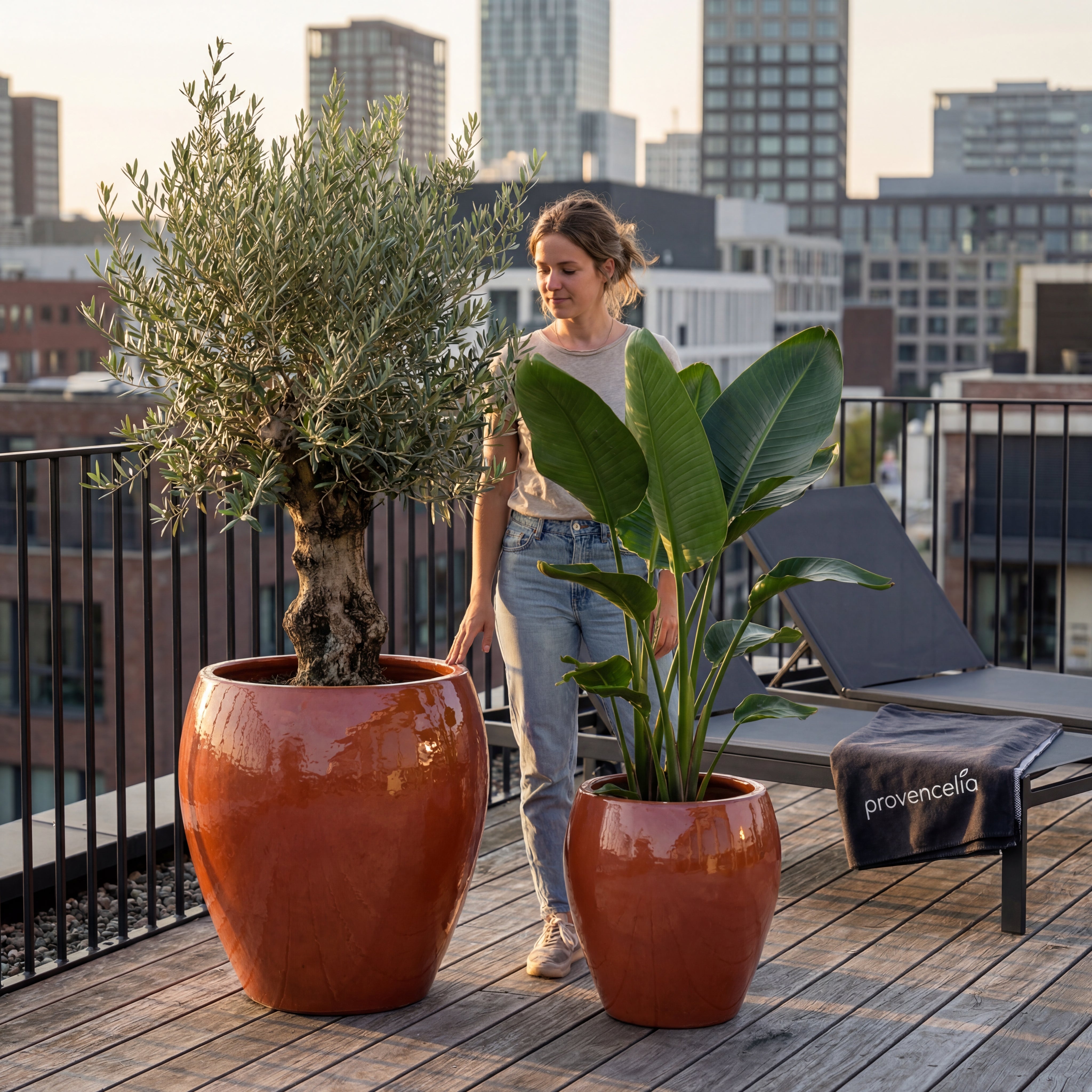 Stylový keramický květináč LAFONTAINE v interiéru