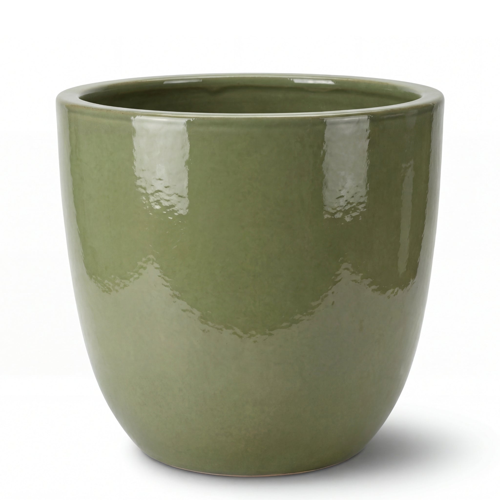 Keramický kvetináč LANCELOT - Čierno-zelený