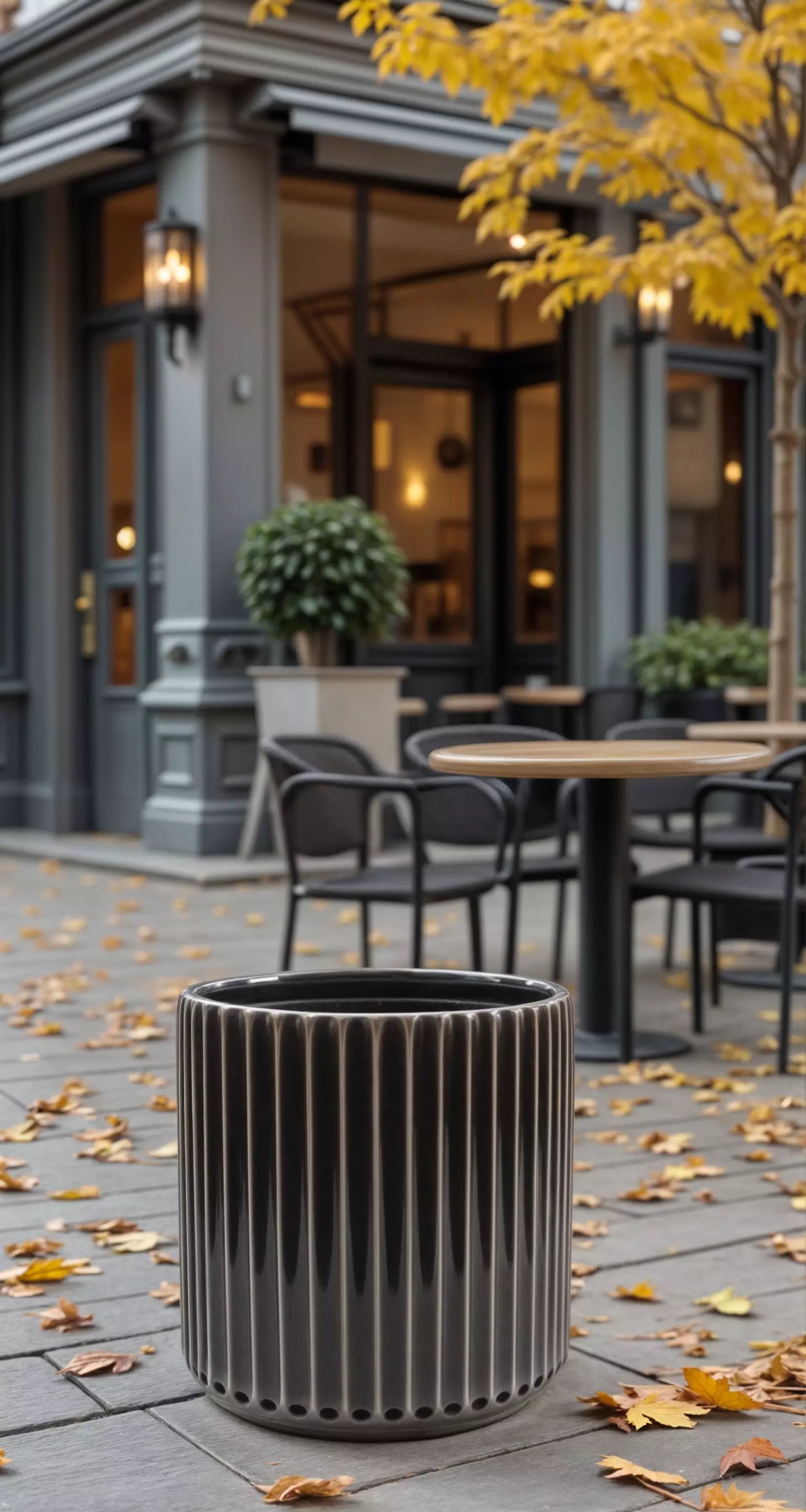 Keramický kvetináč London – Sivá